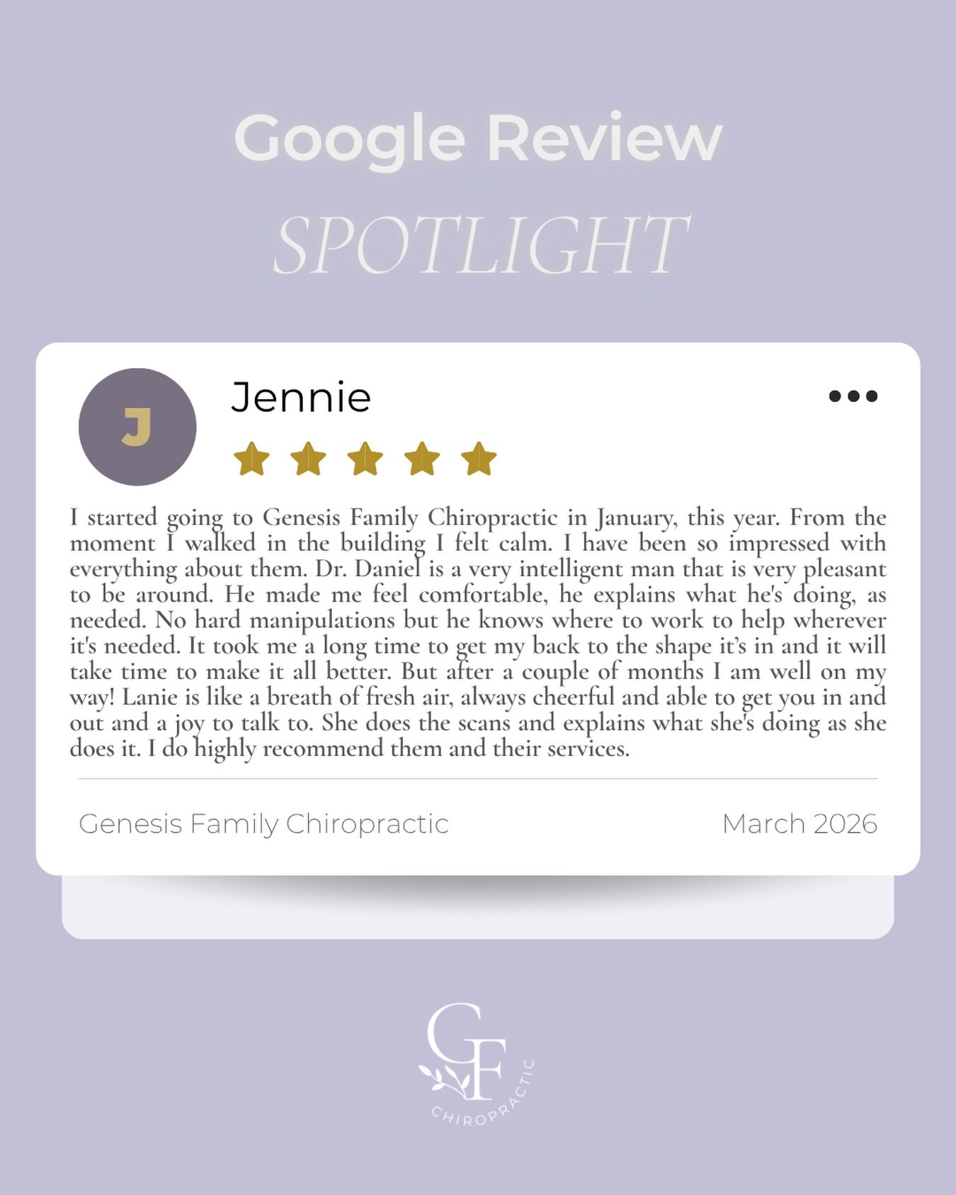 ✨ Google Review Spotlight ✨

This kind of feedback is exactly why we love what we do! 💜 Huge thank you to Jennie for her kind words and trust in our care.

🎉 And even more exciting&mdash;this was the review that won our last giveaway drawing!

We&r