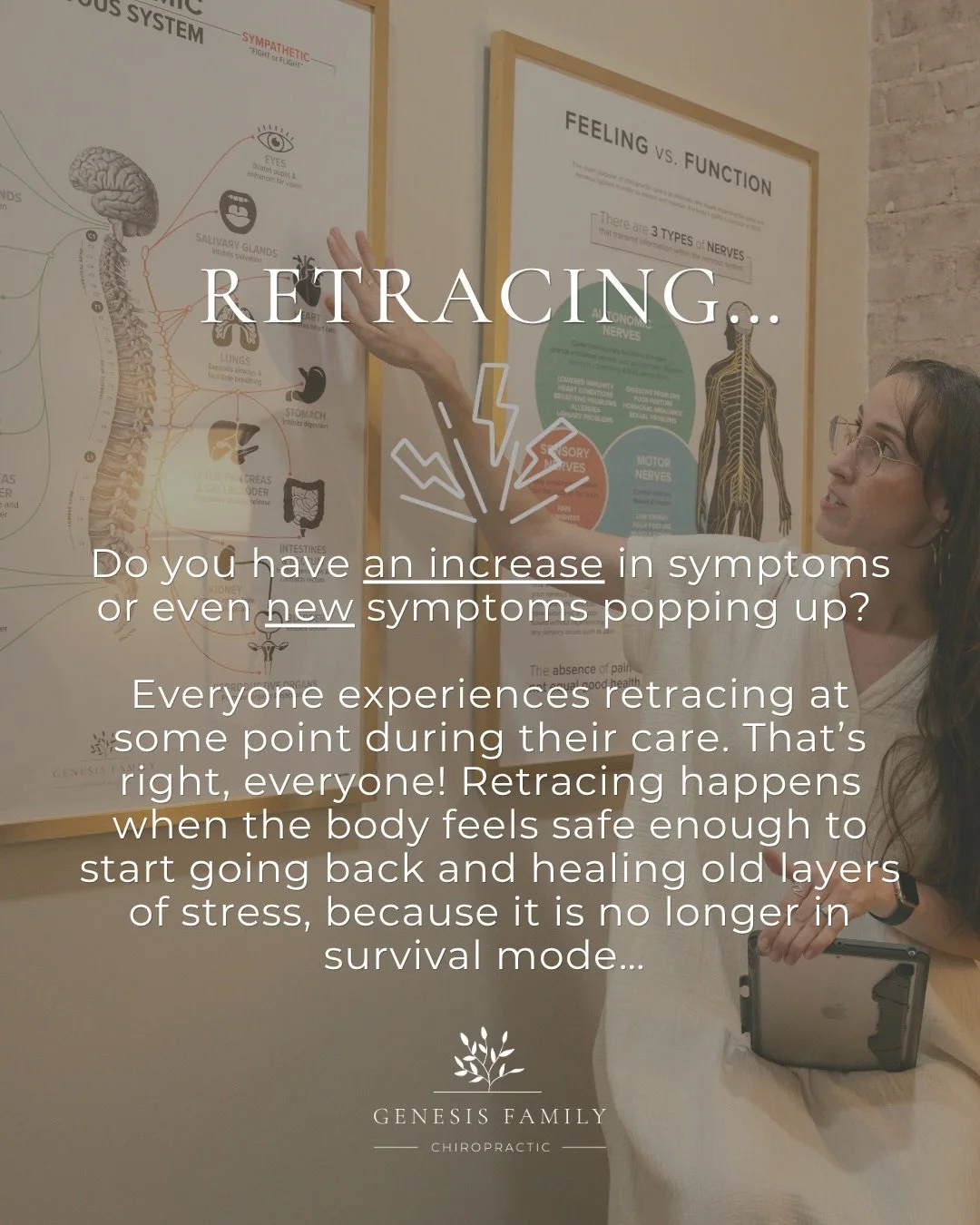 Ever feel like your symptoms are acting up after you start new care? Don&rsquo;t panic&mdash;it might actually be a sign of true healing! 🤯

This phenomenon, known as retracing, happens when your body feels safe enough to go back and address old lay