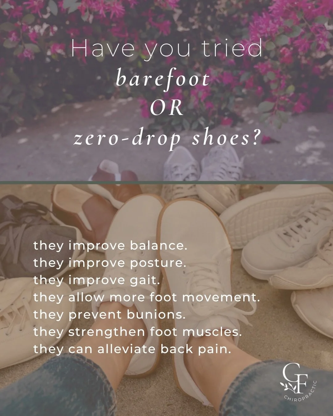 Level up your foot game! 🦶⬆️

We&rsquo;re all about barefoot and zero-drop shoes for better balance, posture, and strength. Check out the benefits and our top recommended brands! ➡️

#barefootshoes #foothealth #natural #freethefeet