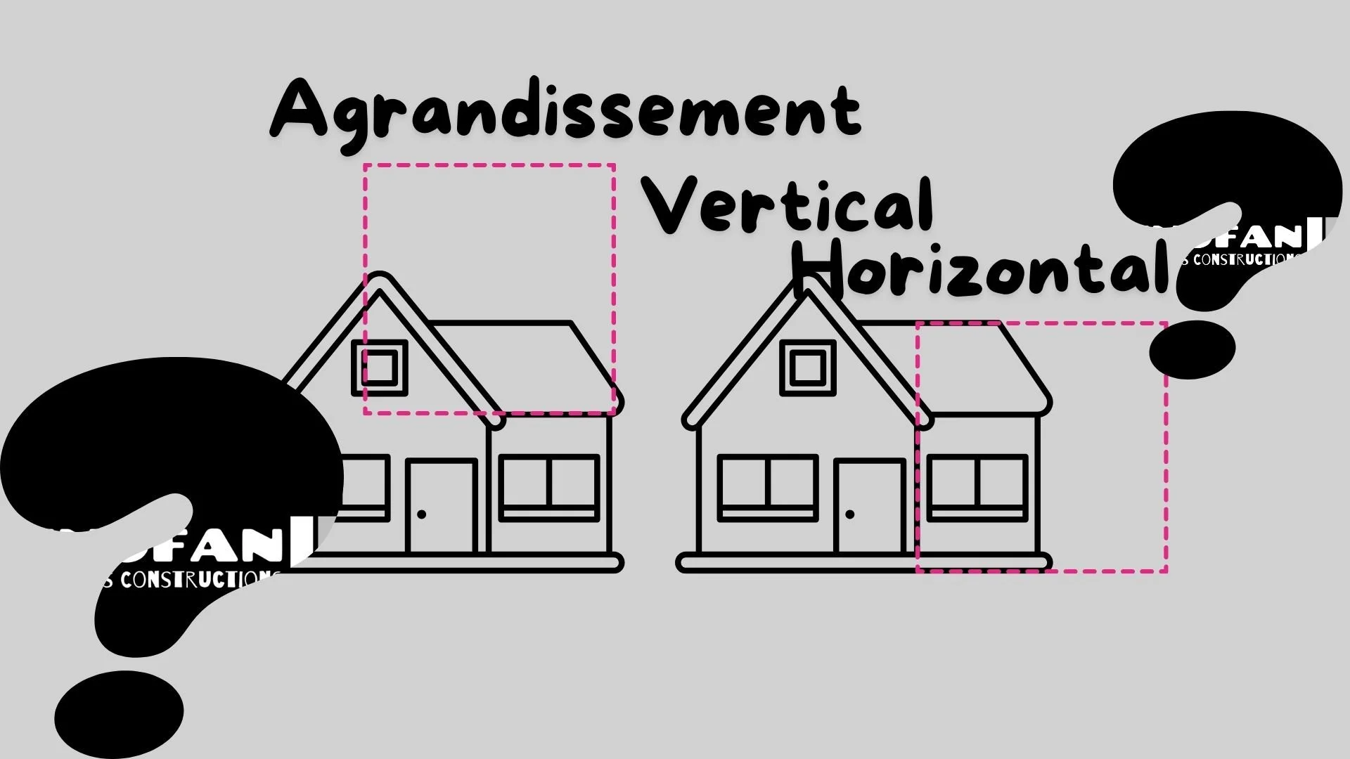Agrandissements de maison de type horizontal et vertical