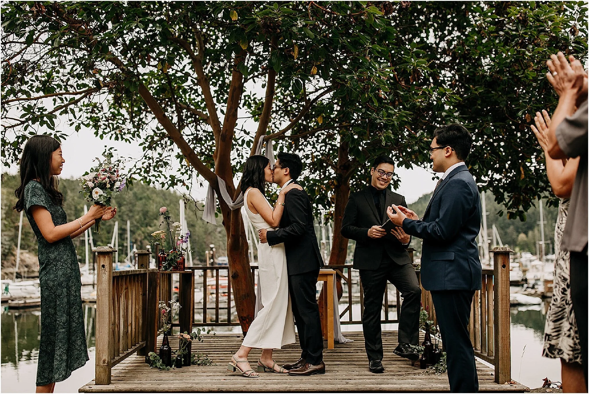 intimate wedding overcast day pender island bc (Copy)