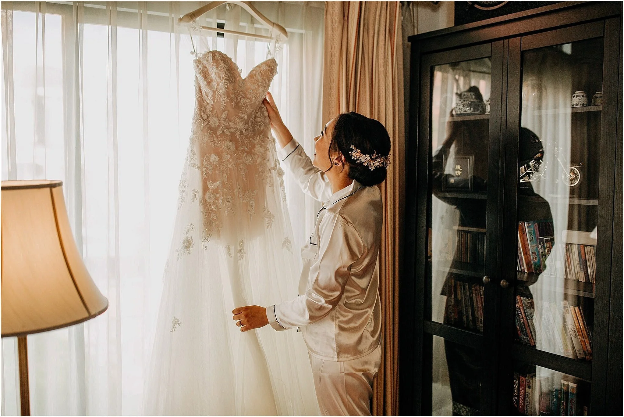 bride with wedding dress vancouver bc
