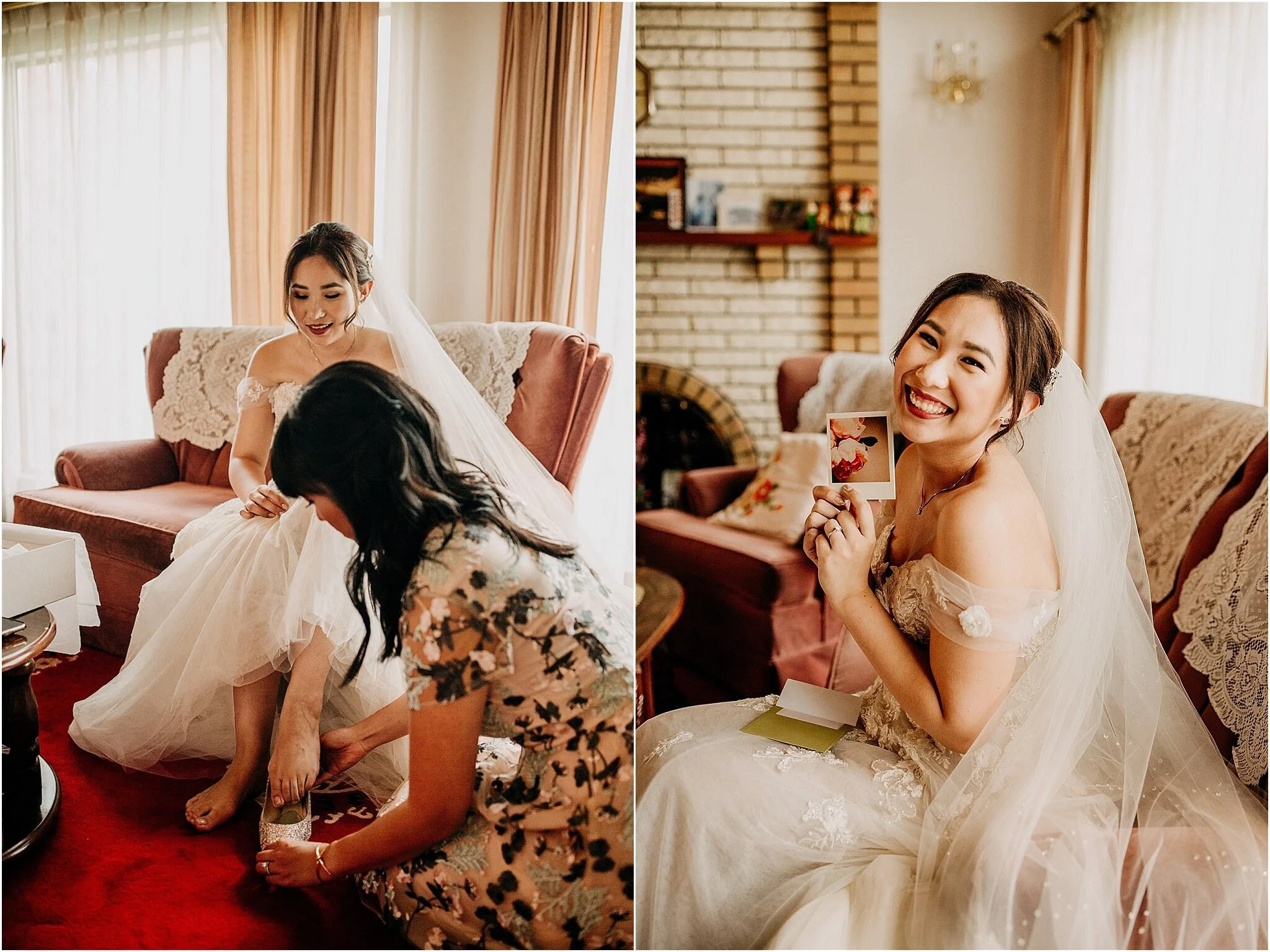 bride getting ready for wedding vancouver bc