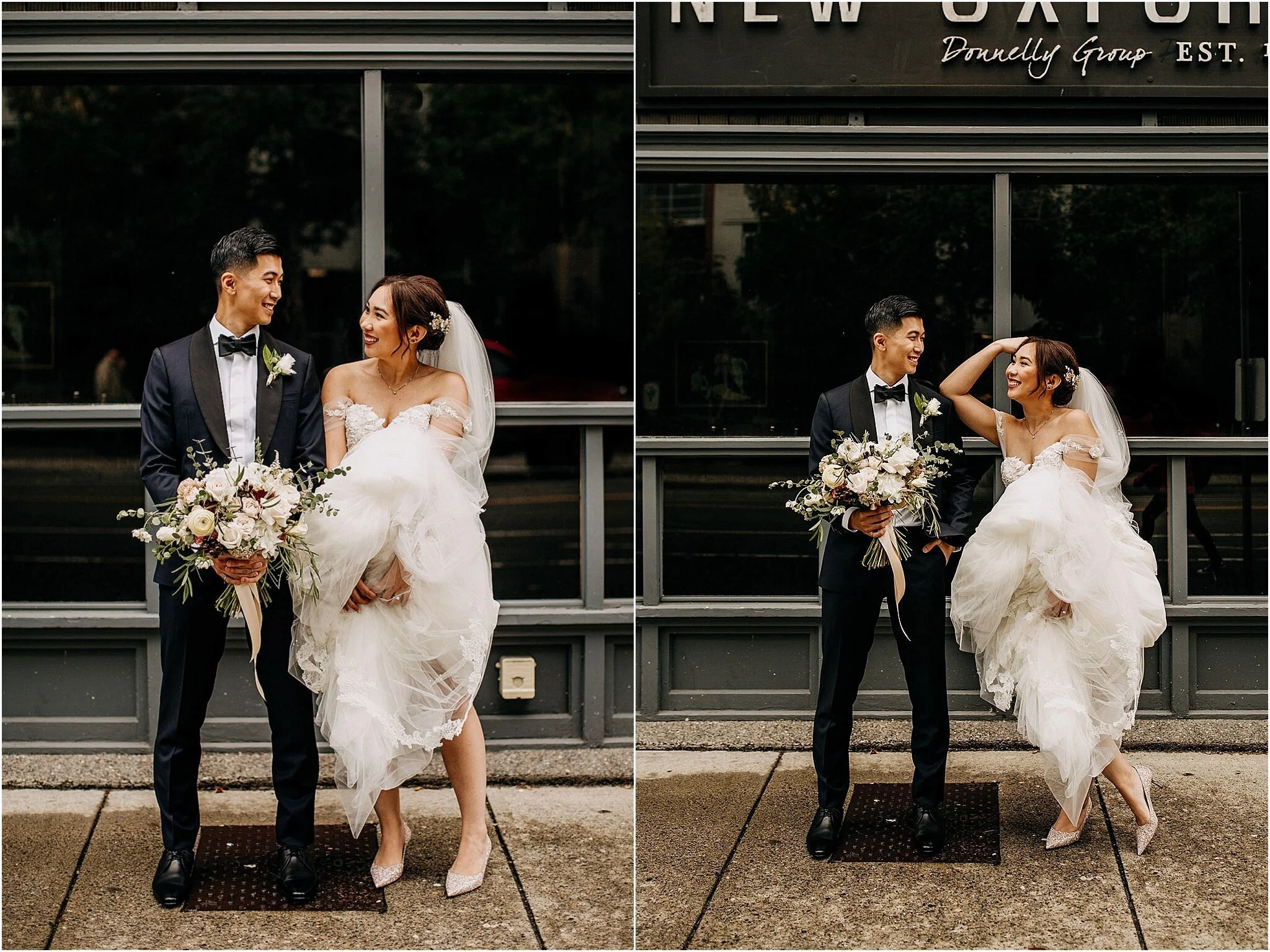 bride and groom portrait vancouver bc