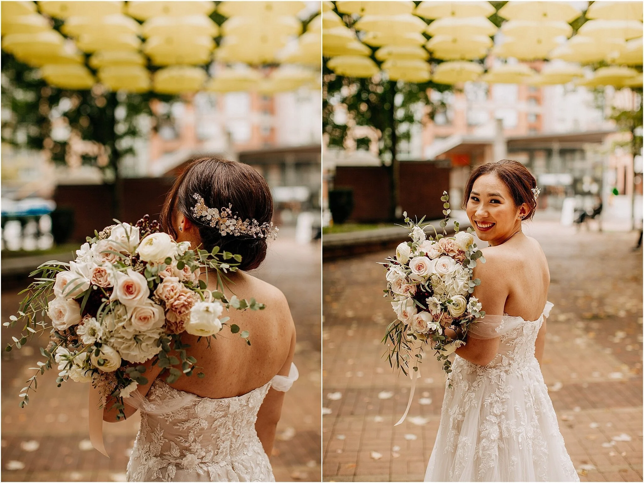 bride portrait yaletown vancouver bc