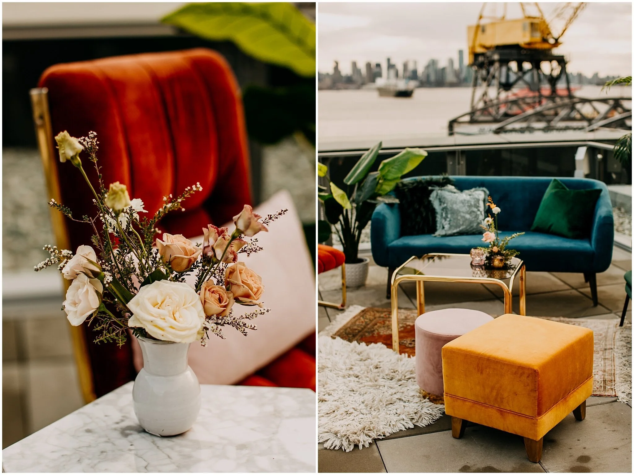 bespoke decor and blossom and vine floral for rocky mountain bride styled shoot