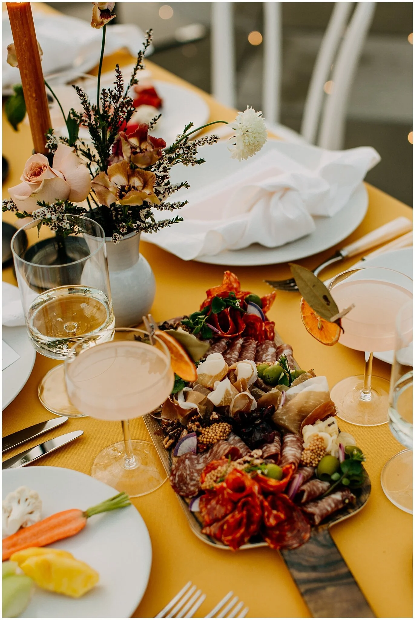 hawksworth restaurant charcuterie board for rocky mountain bride styled shoot at the wallace