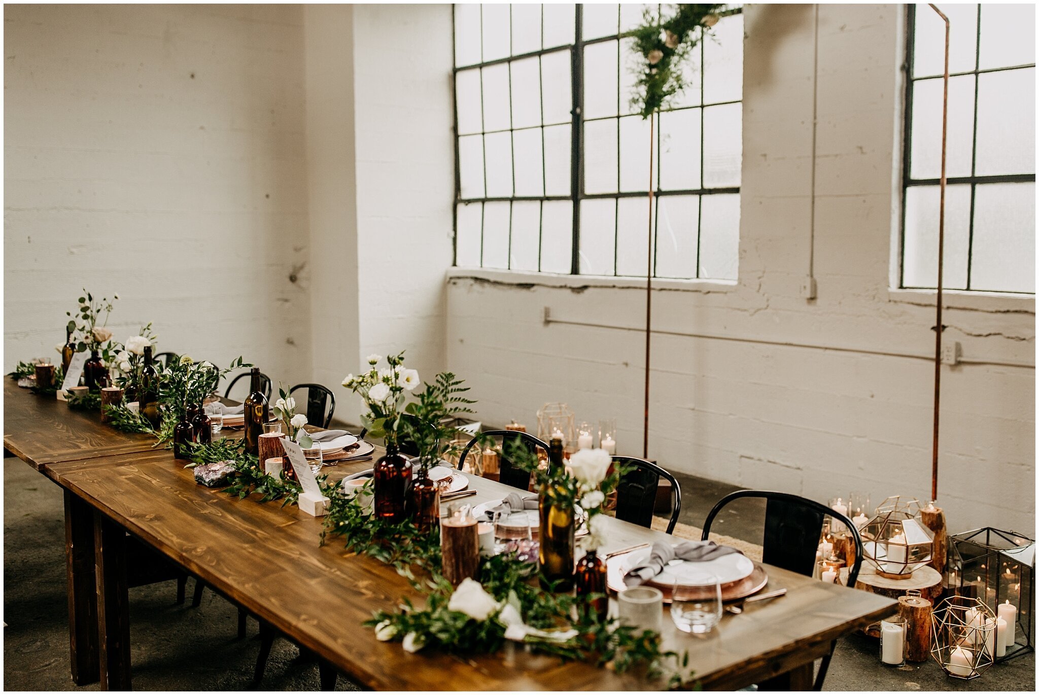 settlement building wedding lunch reception decor