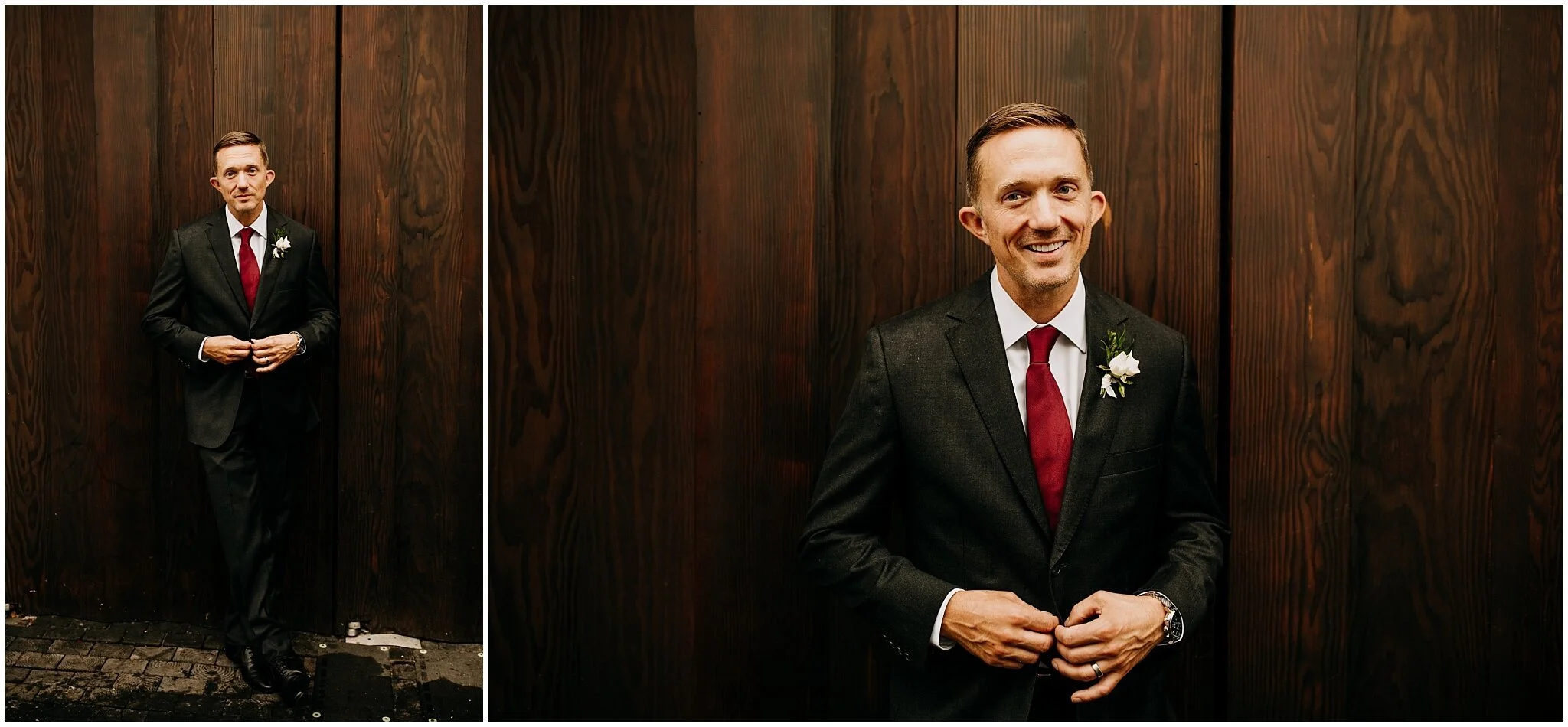 groom portrait at settlement building