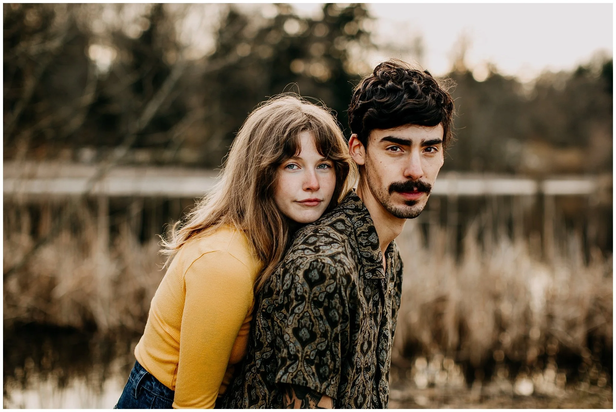 nancy and lee album cover inspired couples portrait in vancouver