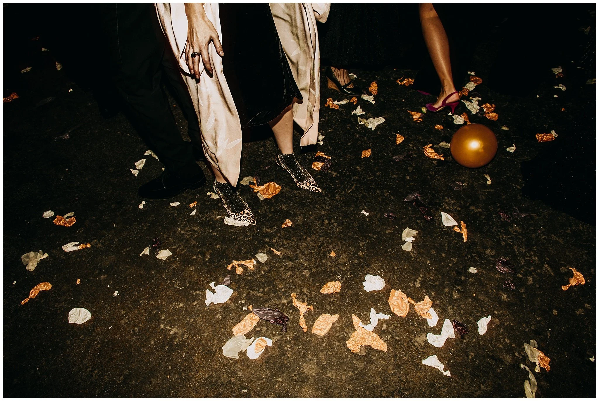 new years eve balloon drop aftermath at settlement building