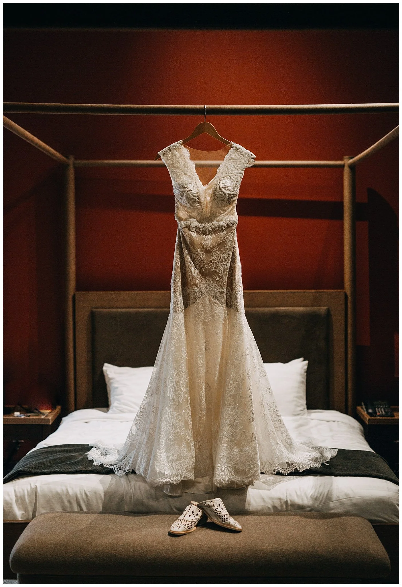 blush bridal wedding dress at nita lake lodge elopement