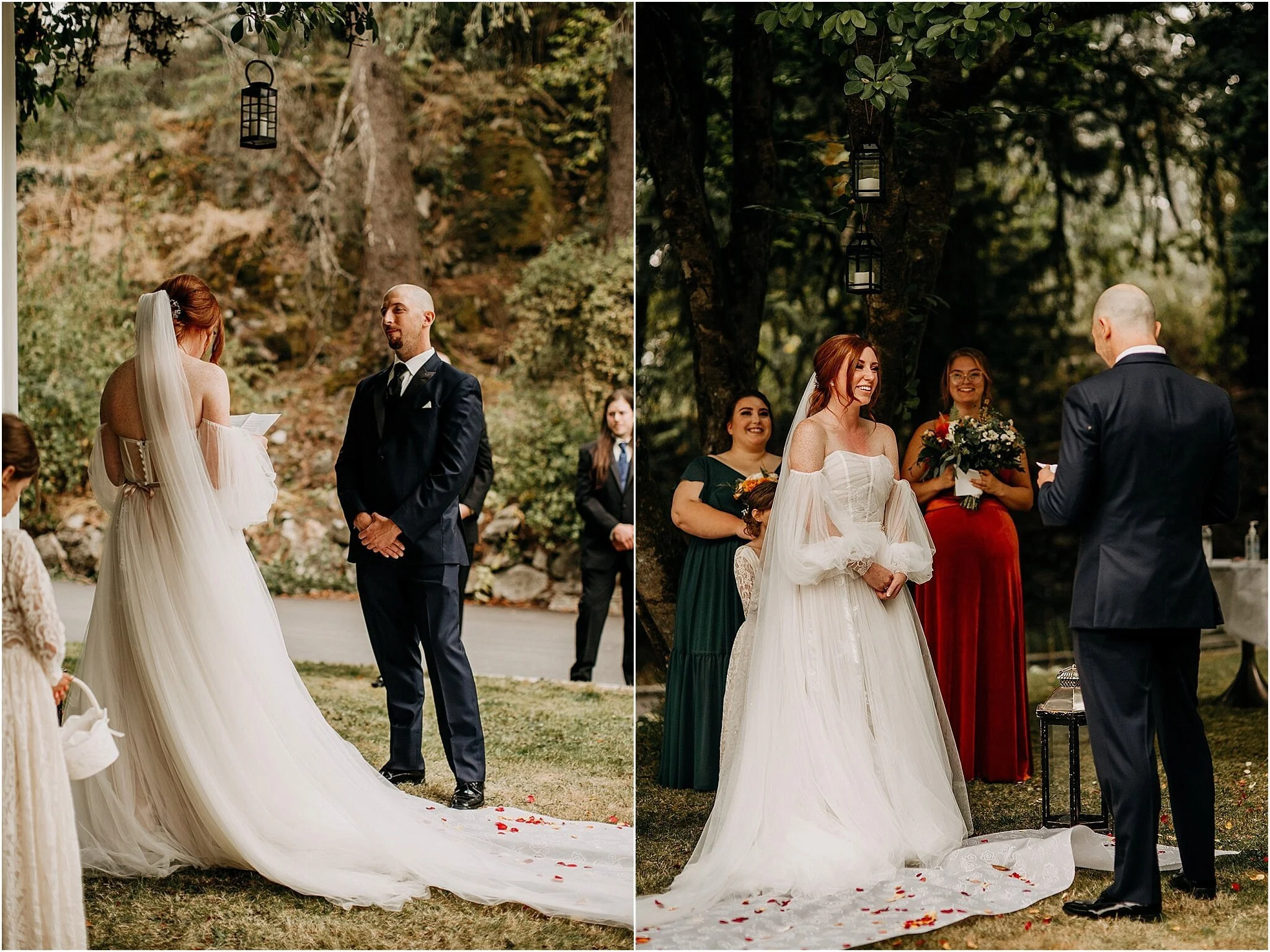 bride and groom exchange vows Port Coquitlam BC