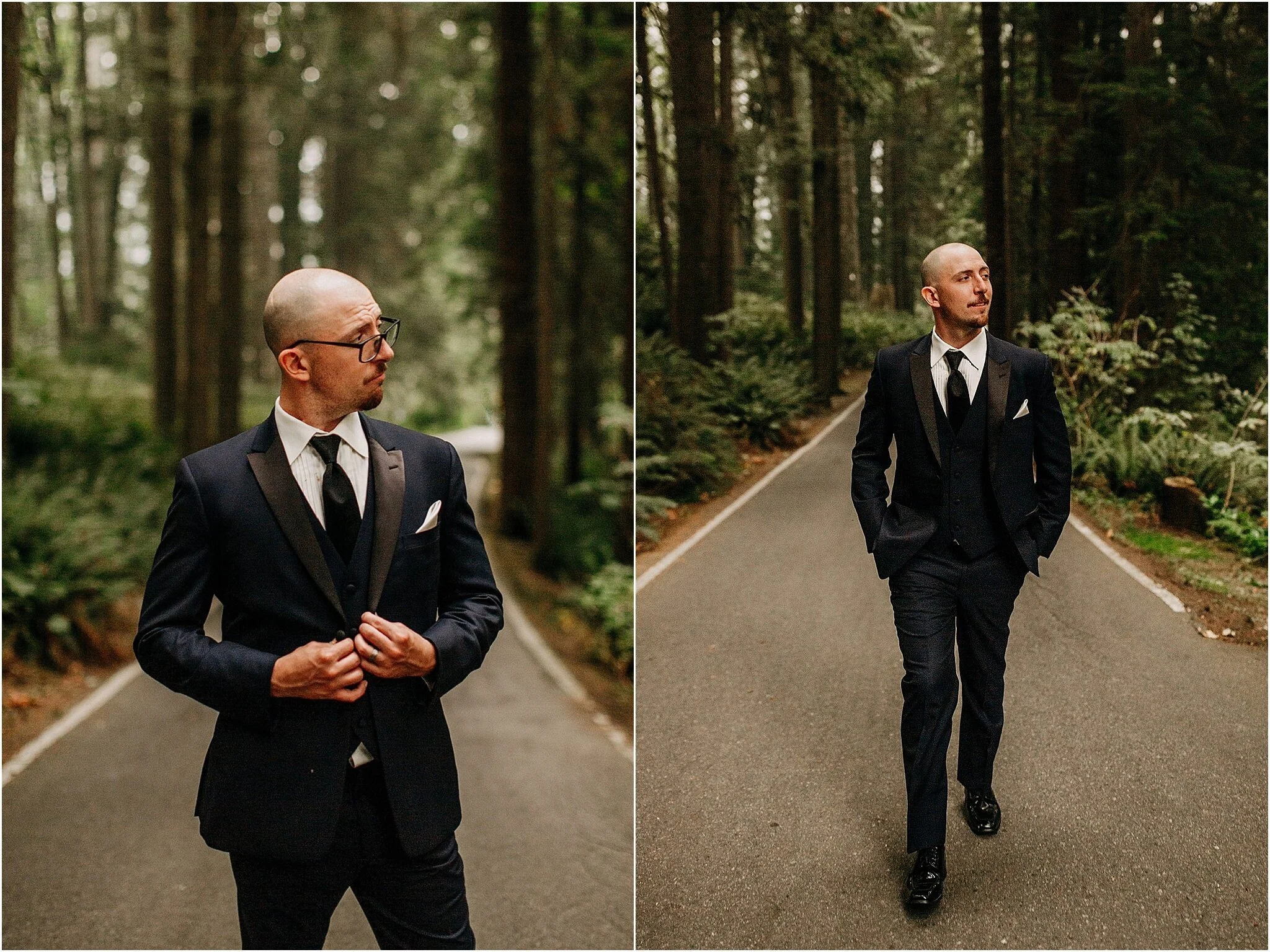 portrait of groom in Port Coquitlam BC