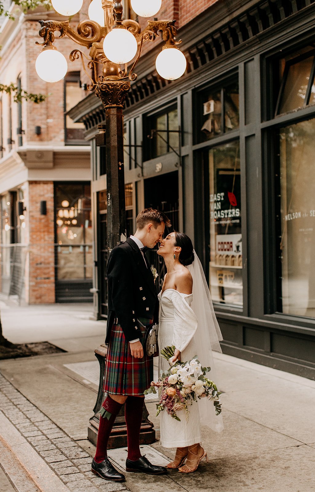 A Modern + Multicultural Downtown Vancouver Wedding in Gastown