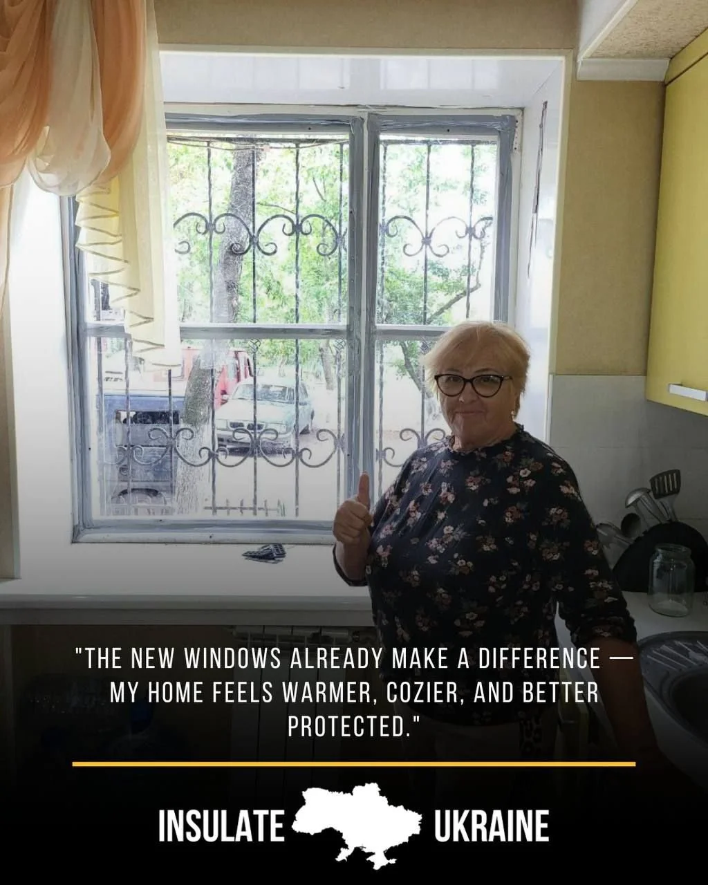 Insulate Ukraine Testimonials:
Hanna | Sloviansk
"The work was done very well, and everything is great. I am pleased with how carefully and professionally the team carried out the installation. 
The new windows already make a difference &mdash