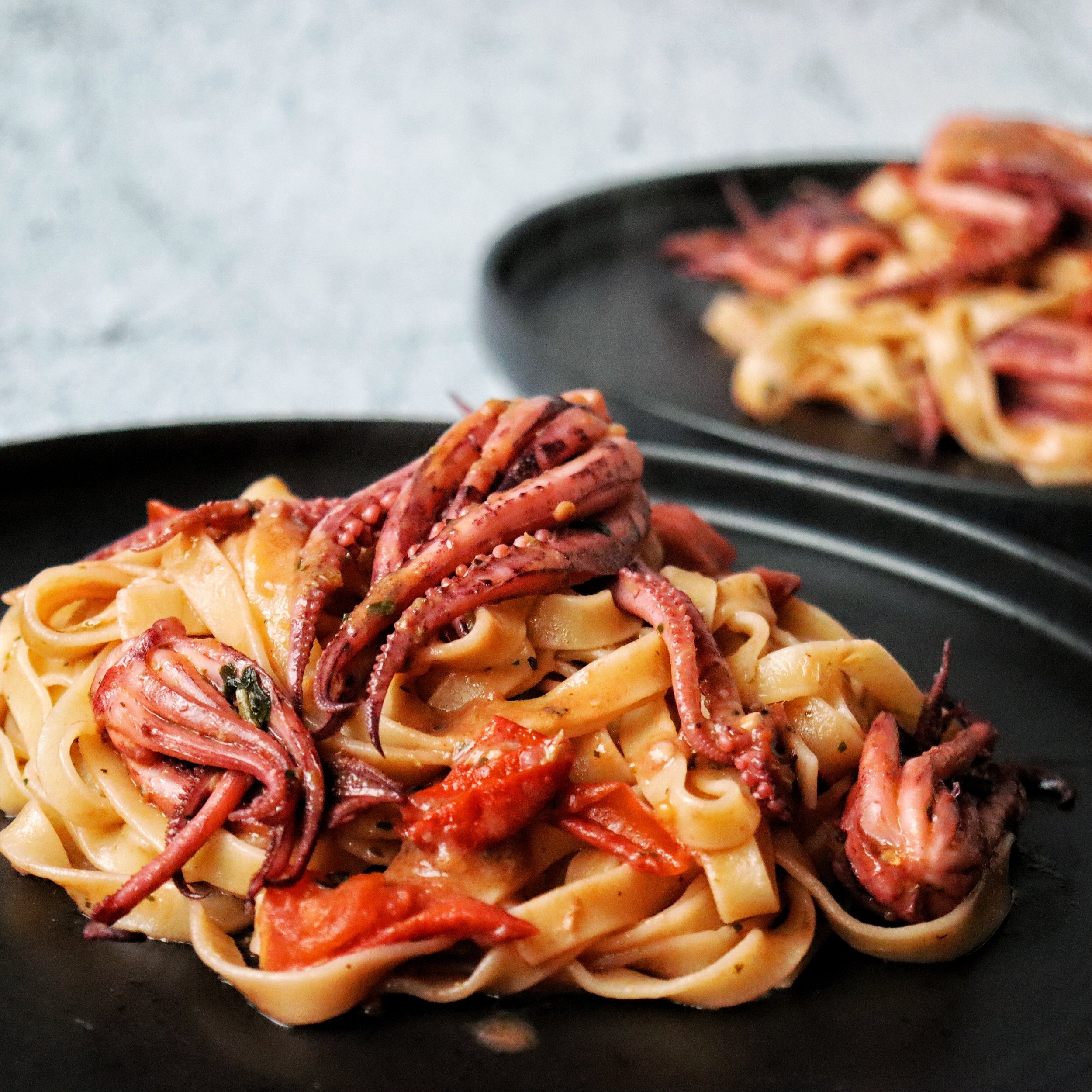 Calamari Tentacles Tagliatelle