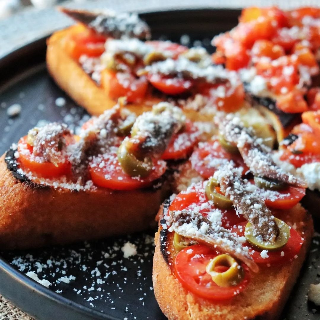 Tomato and Anchovy Bruschettas