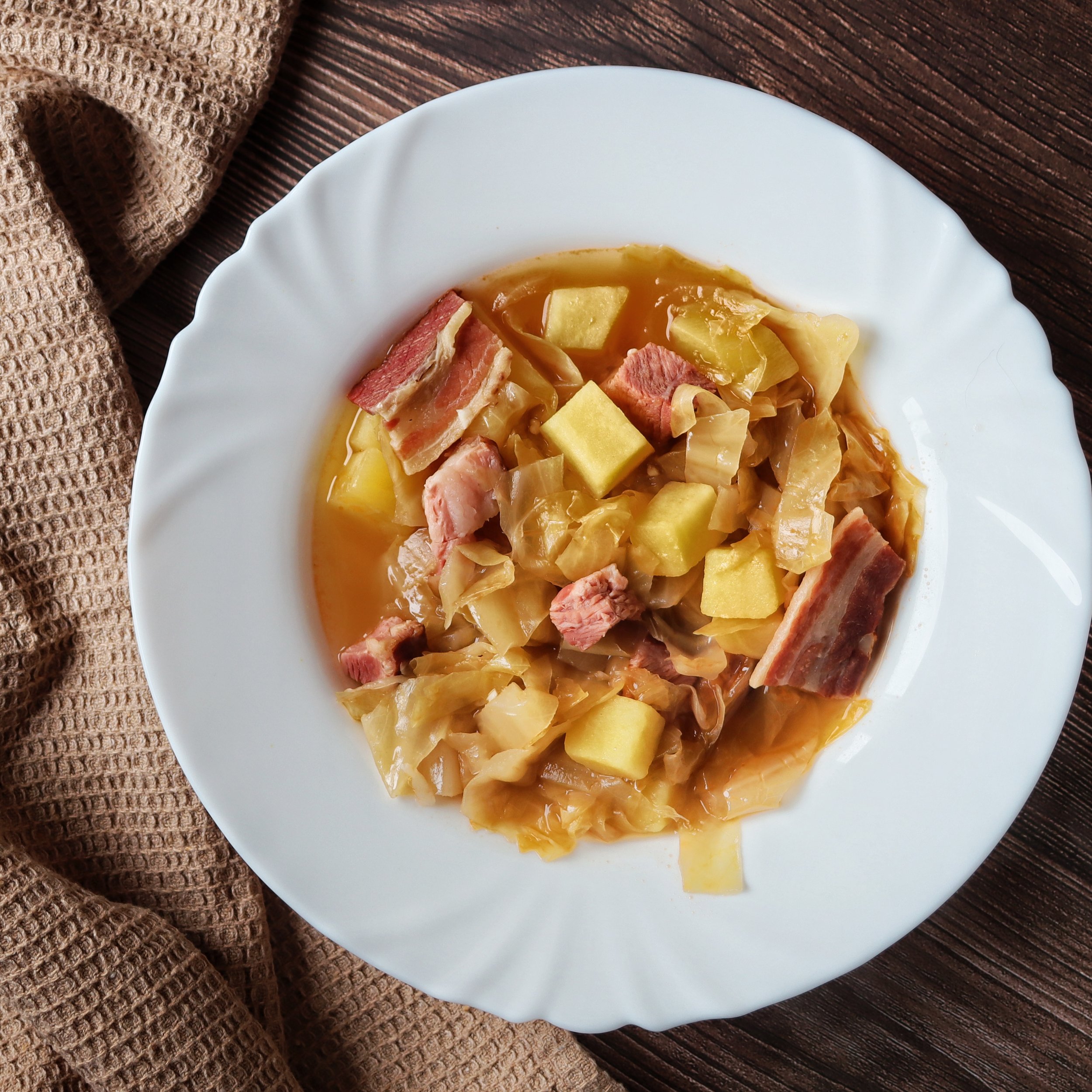 Rolled Ham and Sauerkraut