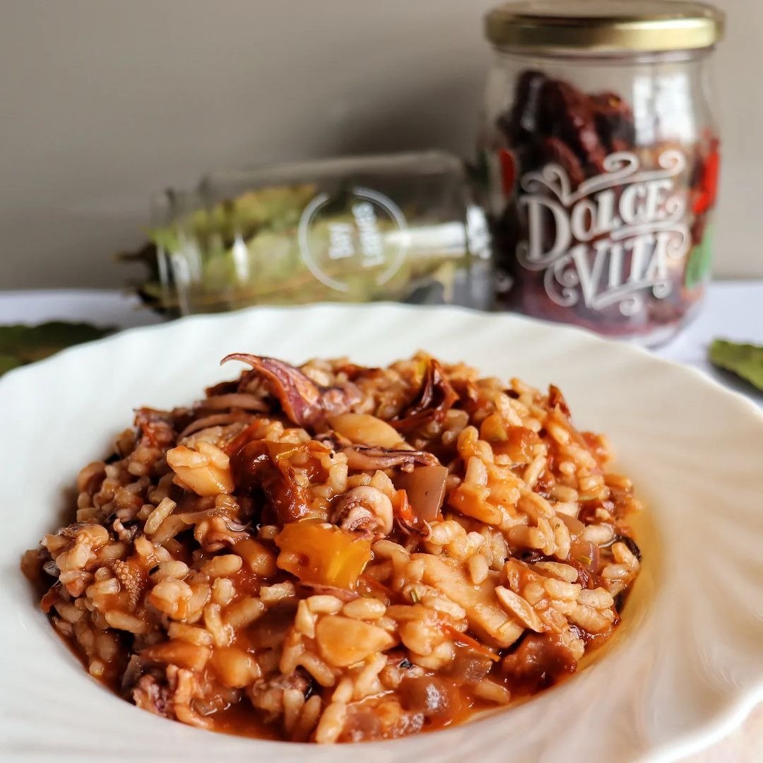 Seafood and Sun-Dried Tomatoes Risotto