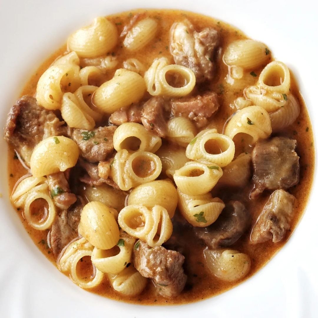 Pork Goulash with Pasta
