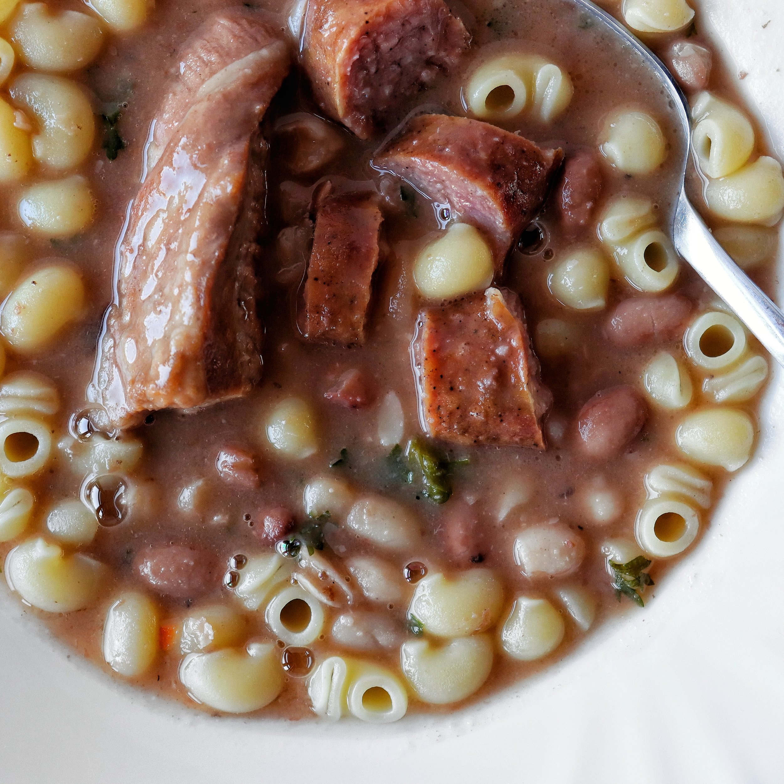 Beans with Pork Ribs and Sausages