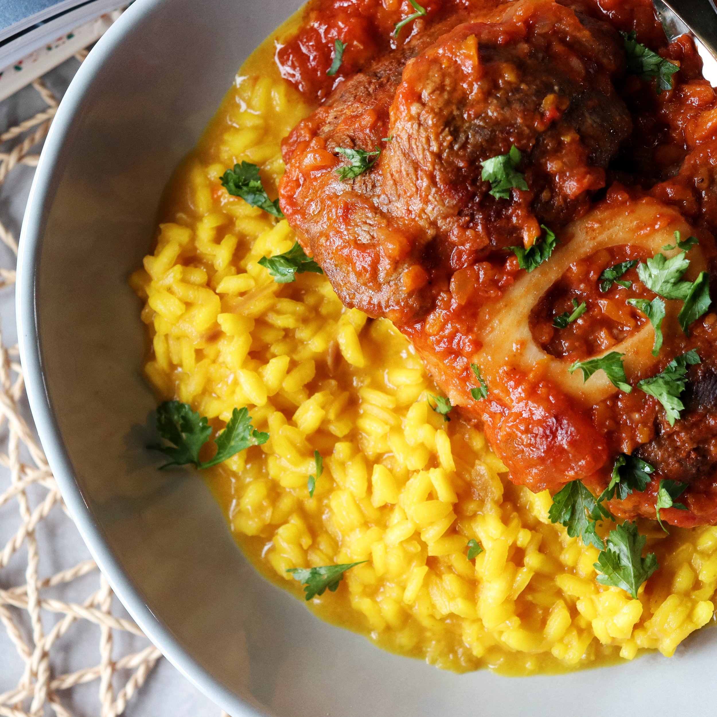 Risotto and Ossobuco alla Milanese