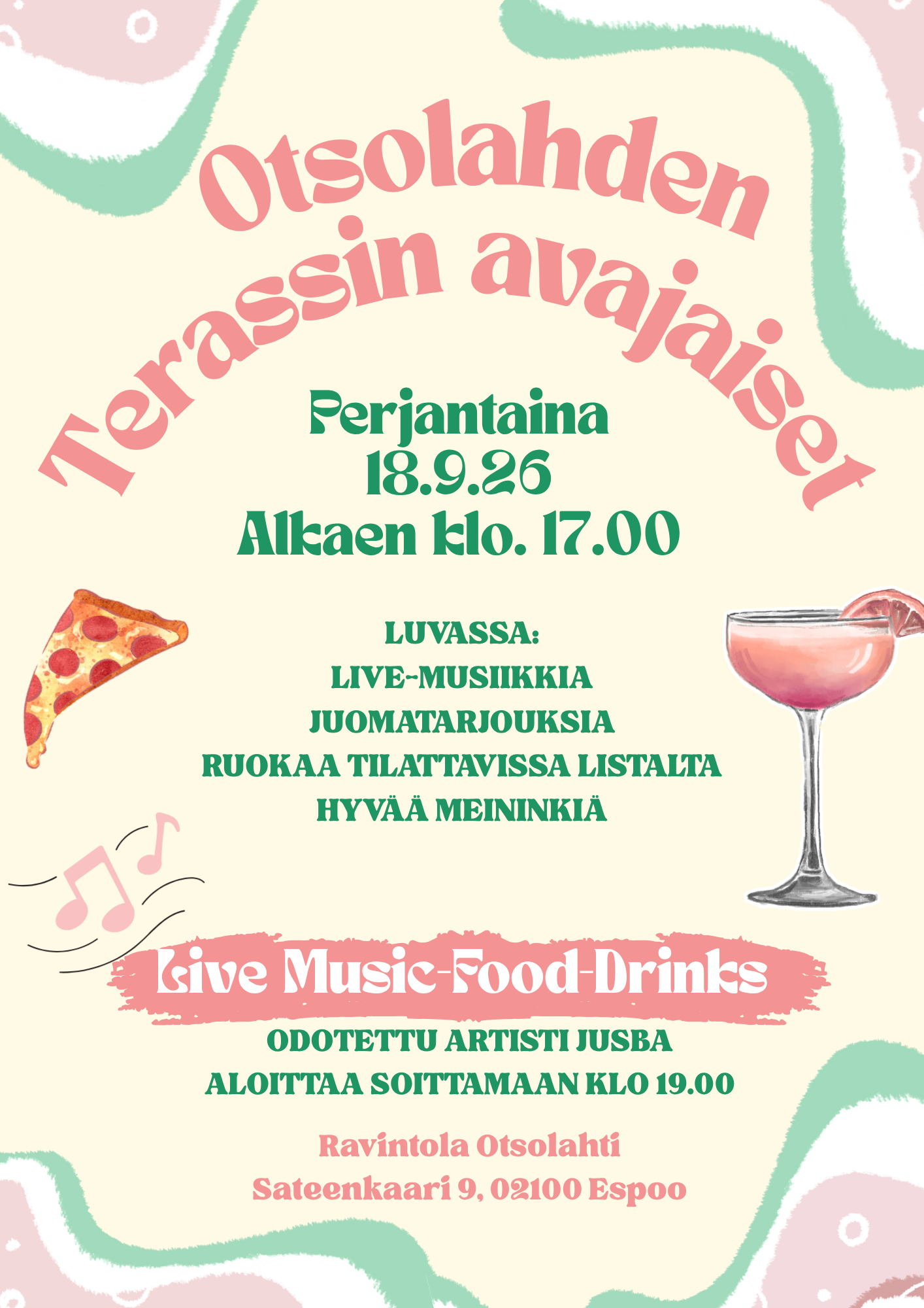 Uuden lasiterassin avajaiset 18.9.26