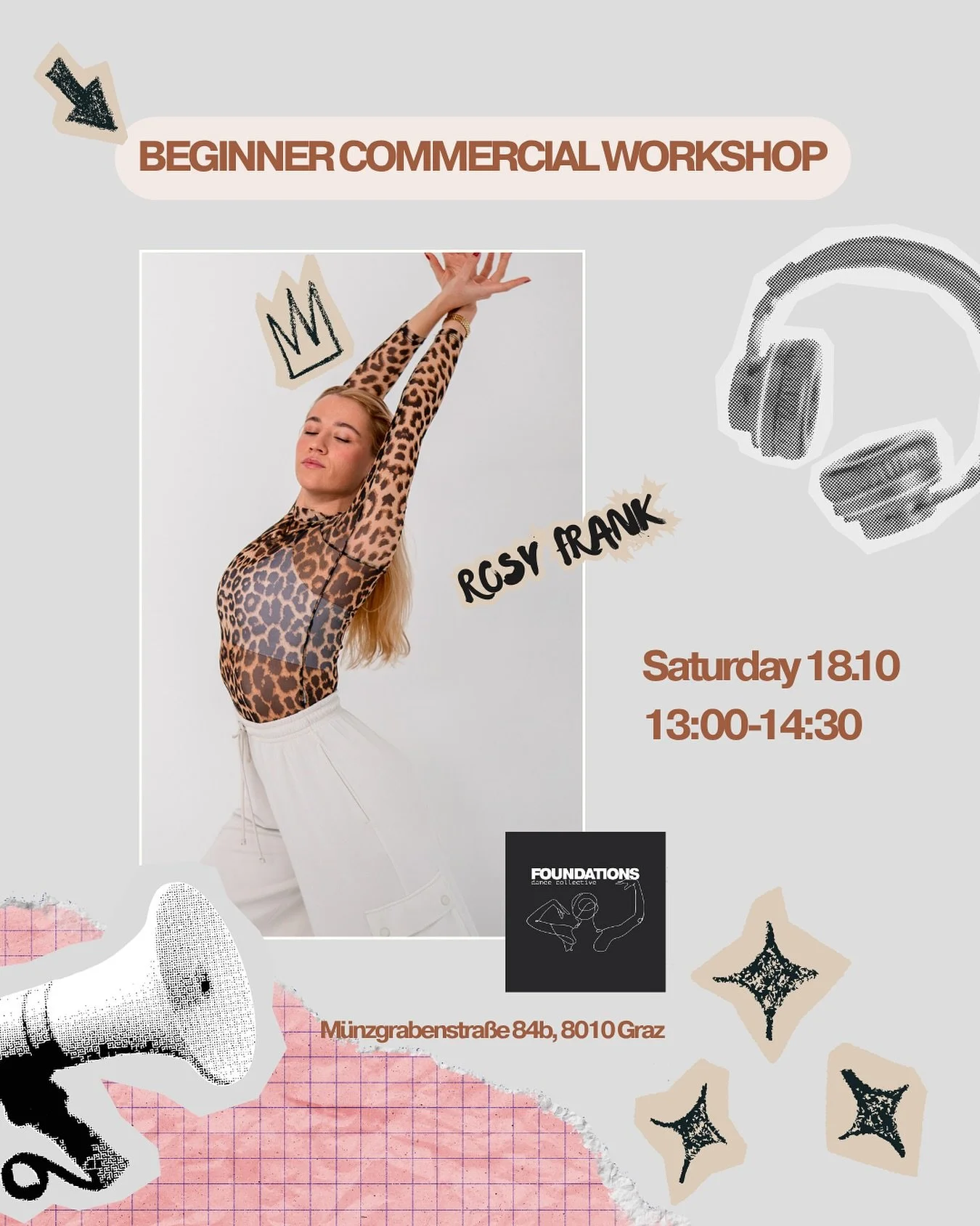 Ready to step into the world of commercial dance? This workshop with @rosyfranky is perfect if you&rsquo;re just starting out or if you want a fun refresher on the basics. You&rsquo;ll learn essential moves, build confidence, and get a taste of the p