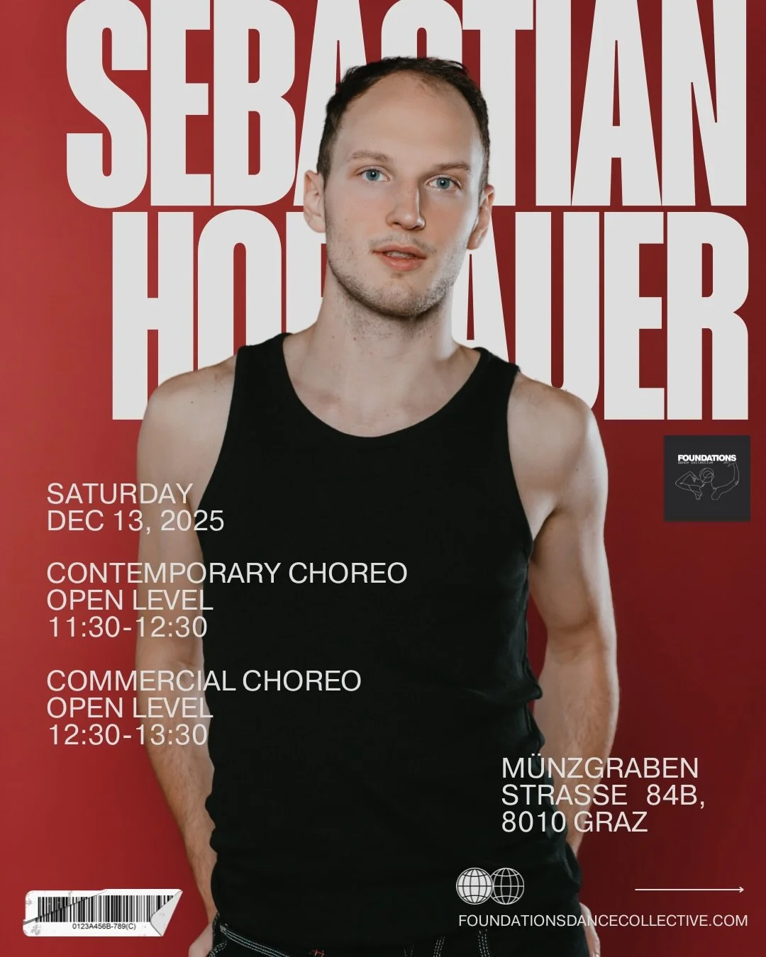We&rsquo;re bringing @sebastian_hofbauer from Vienna (and his training trips around the world) to Graz! An all-rounder in dance, Sebastian moves effortlessly through styles from contemporary and jazz to commercial and urban, and he&rsquo;s ready to b