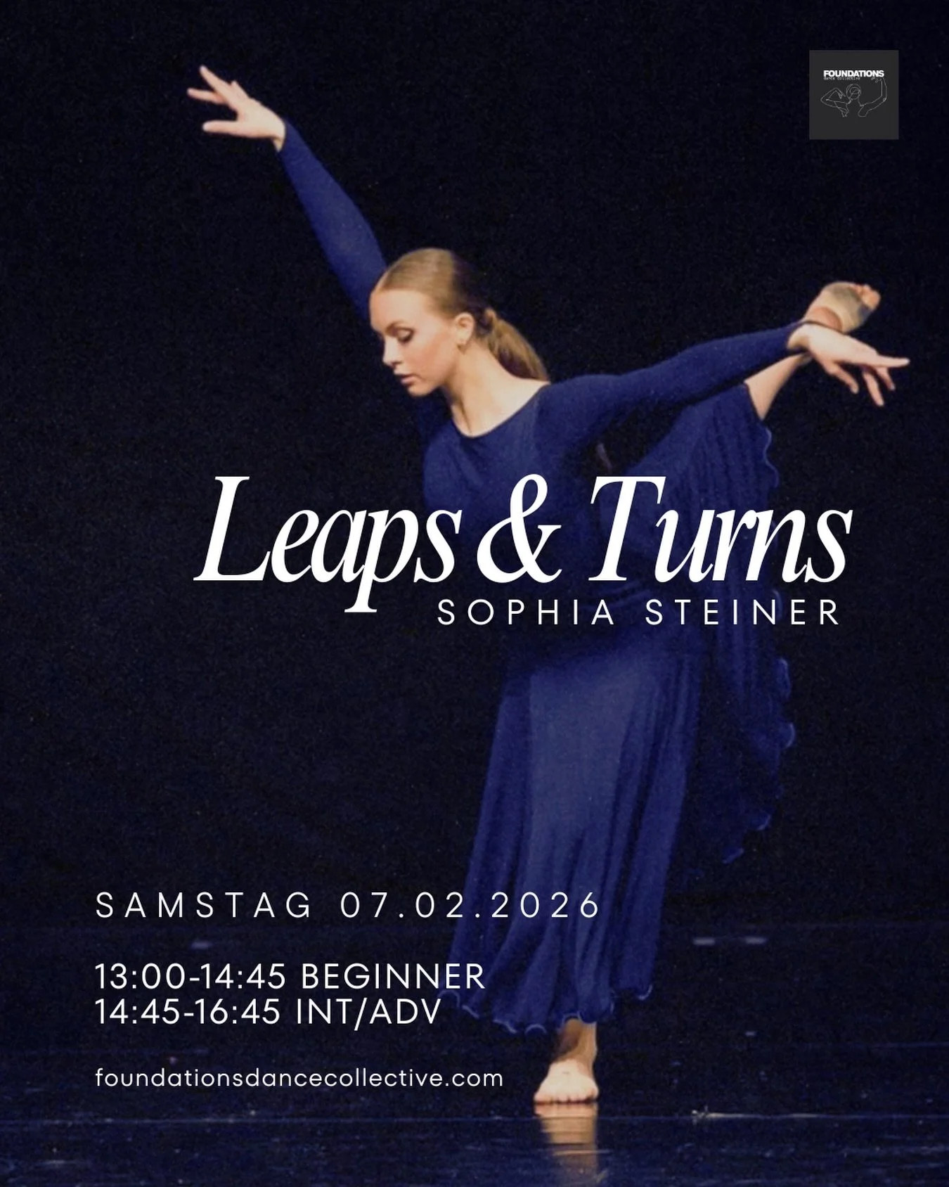 Leaps &amp; Turns Workshop mit @_sophale 🩰 Offen f&uuml;r alle Altersstufen und Levels! Sichere dir jetzt deinen Platz 👉 Link in Bio

Du m&ouml;chtest dich in deinen Spr&uuml;ngen und Turns sicherer, kraftvoller und kontrollierter f&uuml;hlen? In d