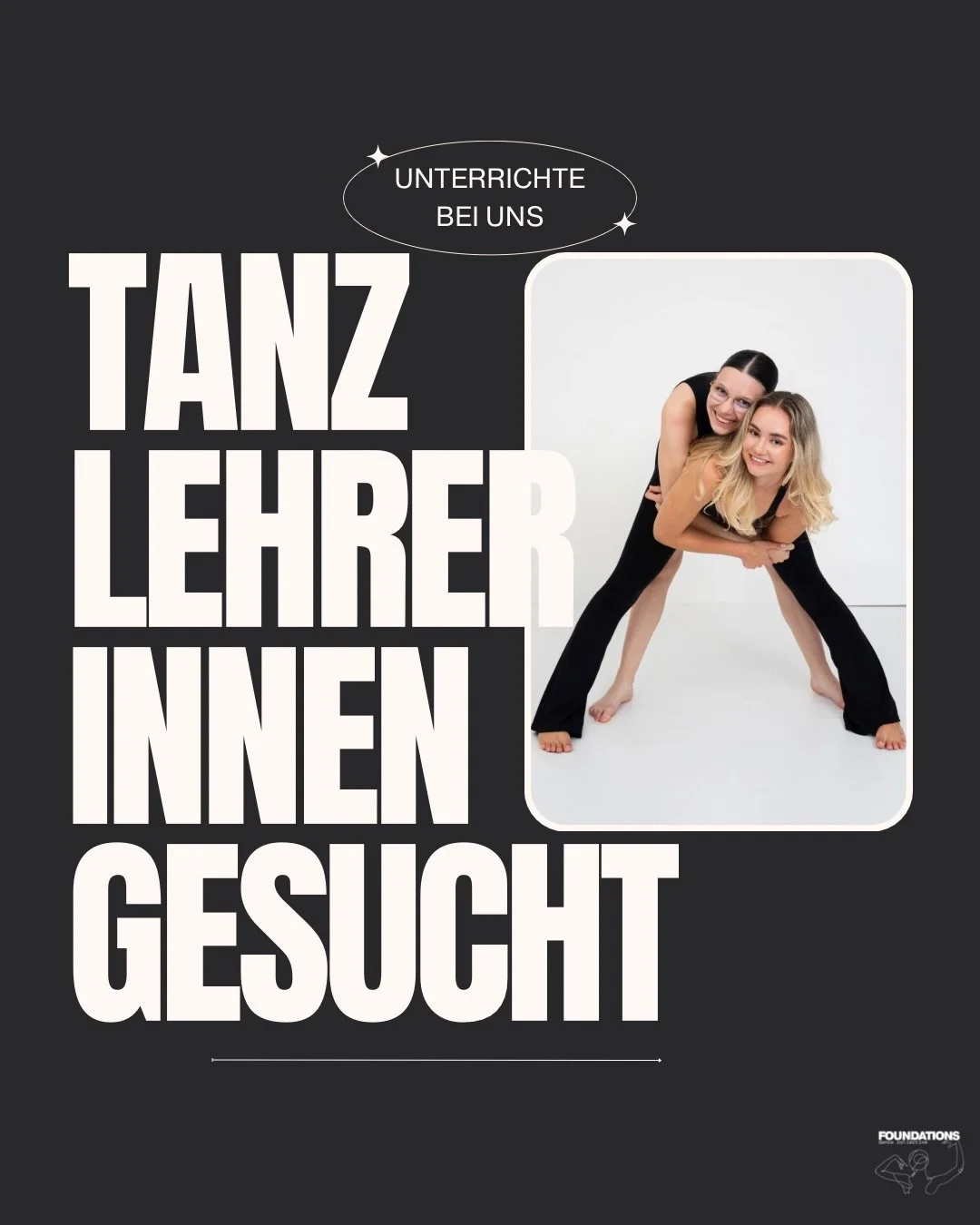 Du liebst es zu unterrichten und m&ouml;chtest deine Leidenschaft f&uuml;r Tanz weitergeben? Dann freuen wir uns, dich kennenzulernen! 🥰

F&uuml;r unser Tanzstudio Foundations Dance Collective in der M&uuml;nzgrabenstra&szlig;e 84b, 8010 Graz suchen