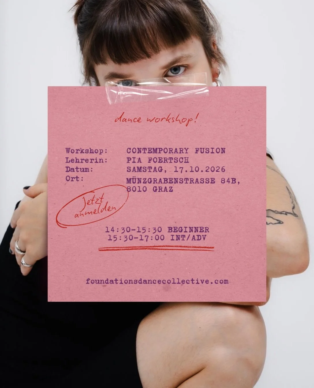 📢 Contemporary Fusion Workshop mit @piafoertsch 

Euch erwarten flie&szlig;ende Bewegungen, Musikalit&auml;t, Floorwork, dynamische &Uuml;berg&auml;nge und ausdrucksstarke Choreografie. Link in Bio, um dir deinen Platz zu sichern! 

SCHEDULE 👇

📍 