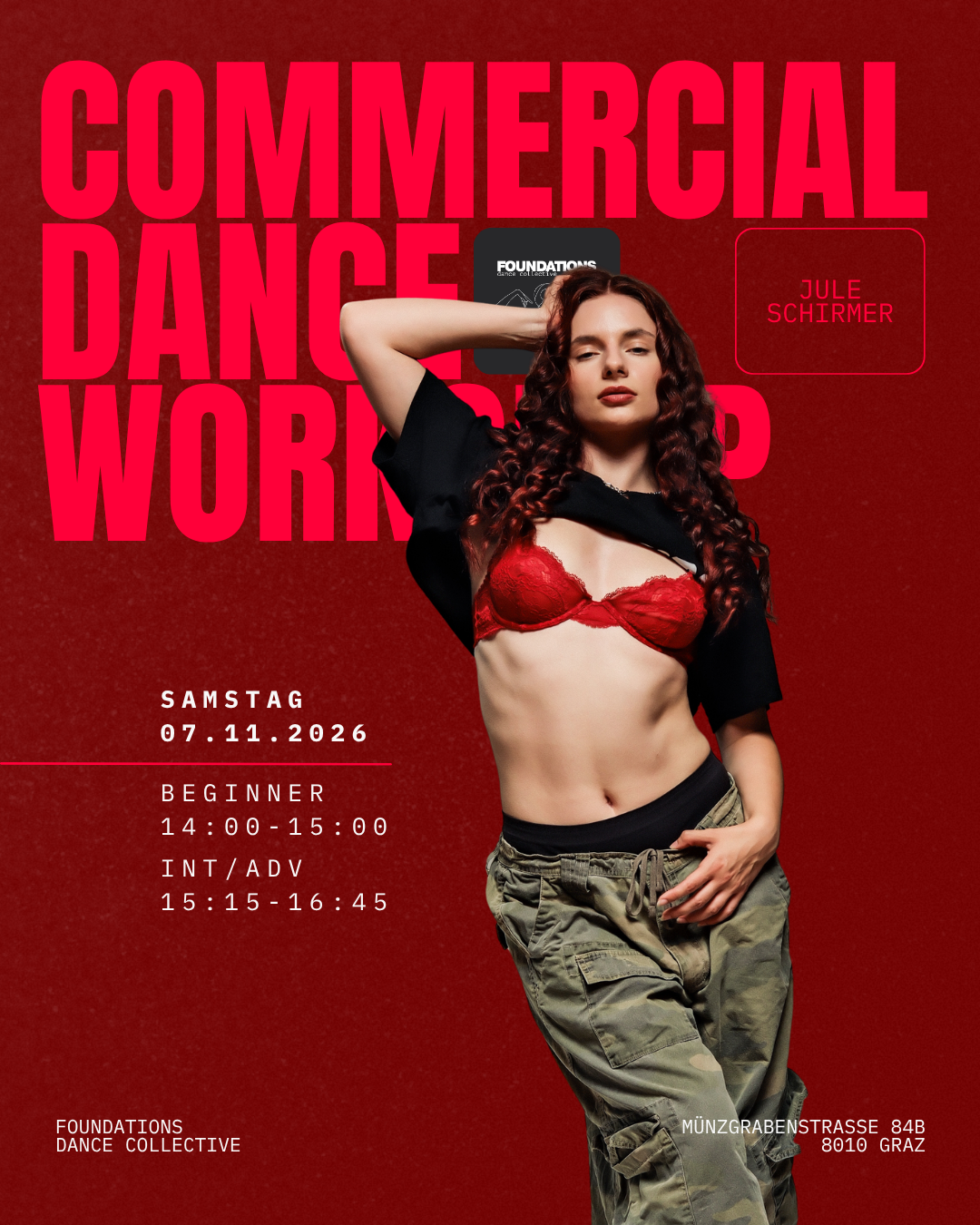 Commercial Dance Workshop mit Jule Schirmer am 07.11.2026