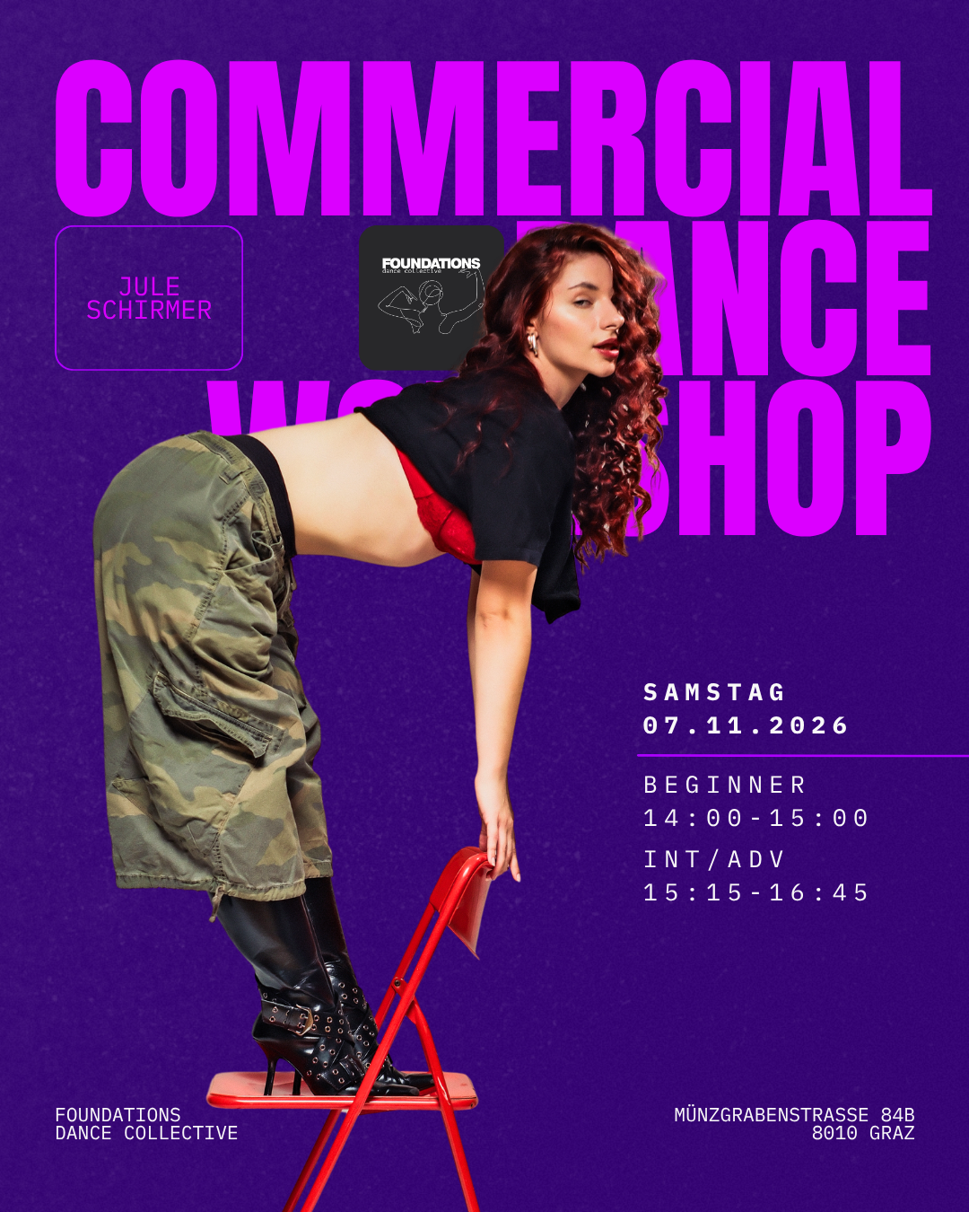 Commercial Dance Workshop mit Jule Schirmer am 07.11.2026
