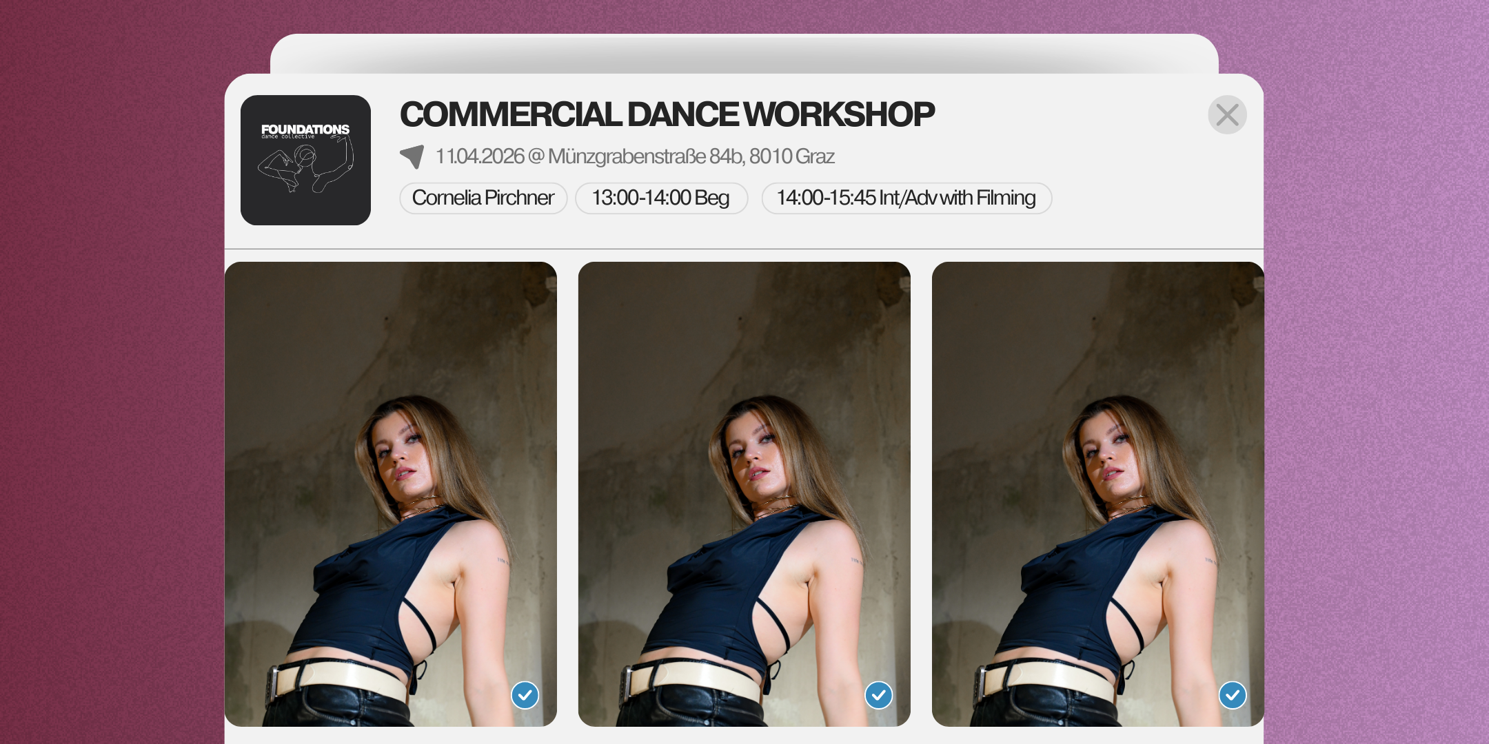 Commercial Workshop with Cornelia Pirchner