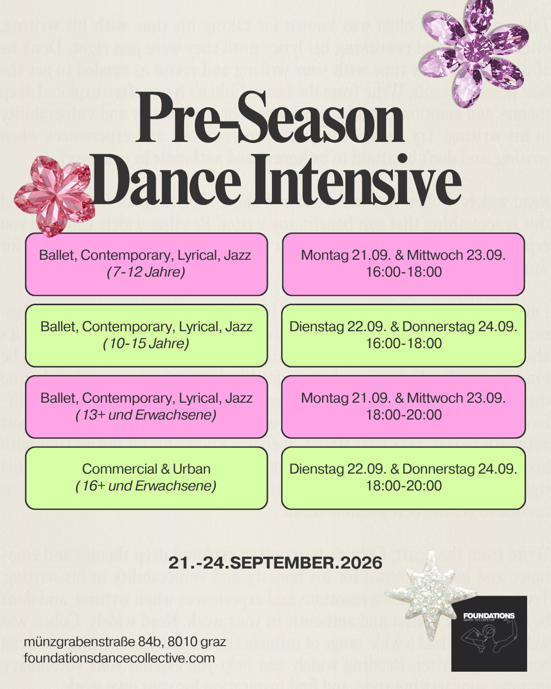 Pre-Season Dance Intensive Woche