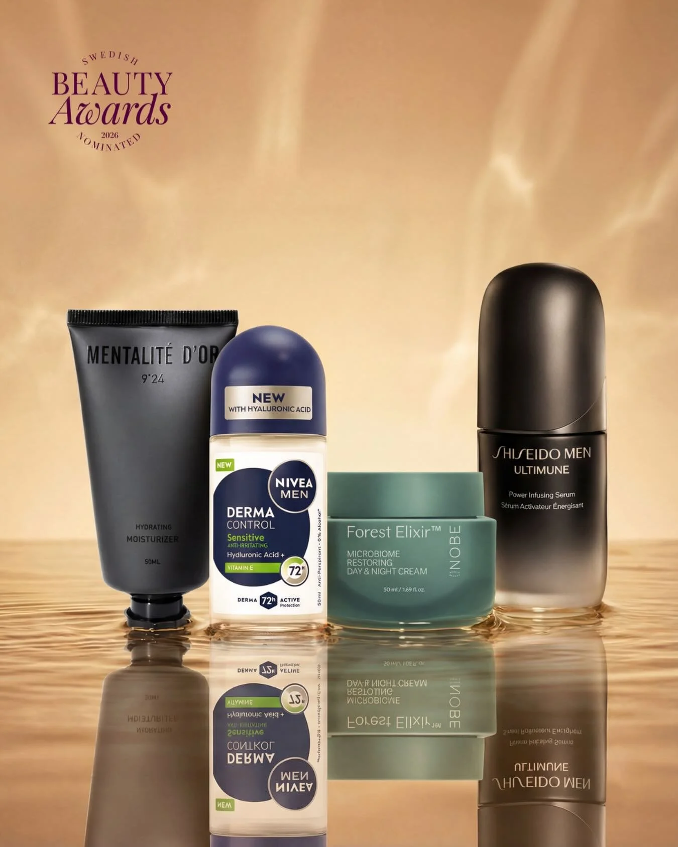 🌟Nominerade &Aring;rets Herrprodukt🌟

🖤 Mentalit&eacute; d&rsquo;Or - 9&rsquo;24 Hydrating Moisturizer
@mentalitedor 

🖤 NIVEA MEN - Derma Control Sensitive Roll On
@niveamen 

🖤 NOBE - Forest Elixir Microbiome Restoring Day &amp; Night Cream
@n