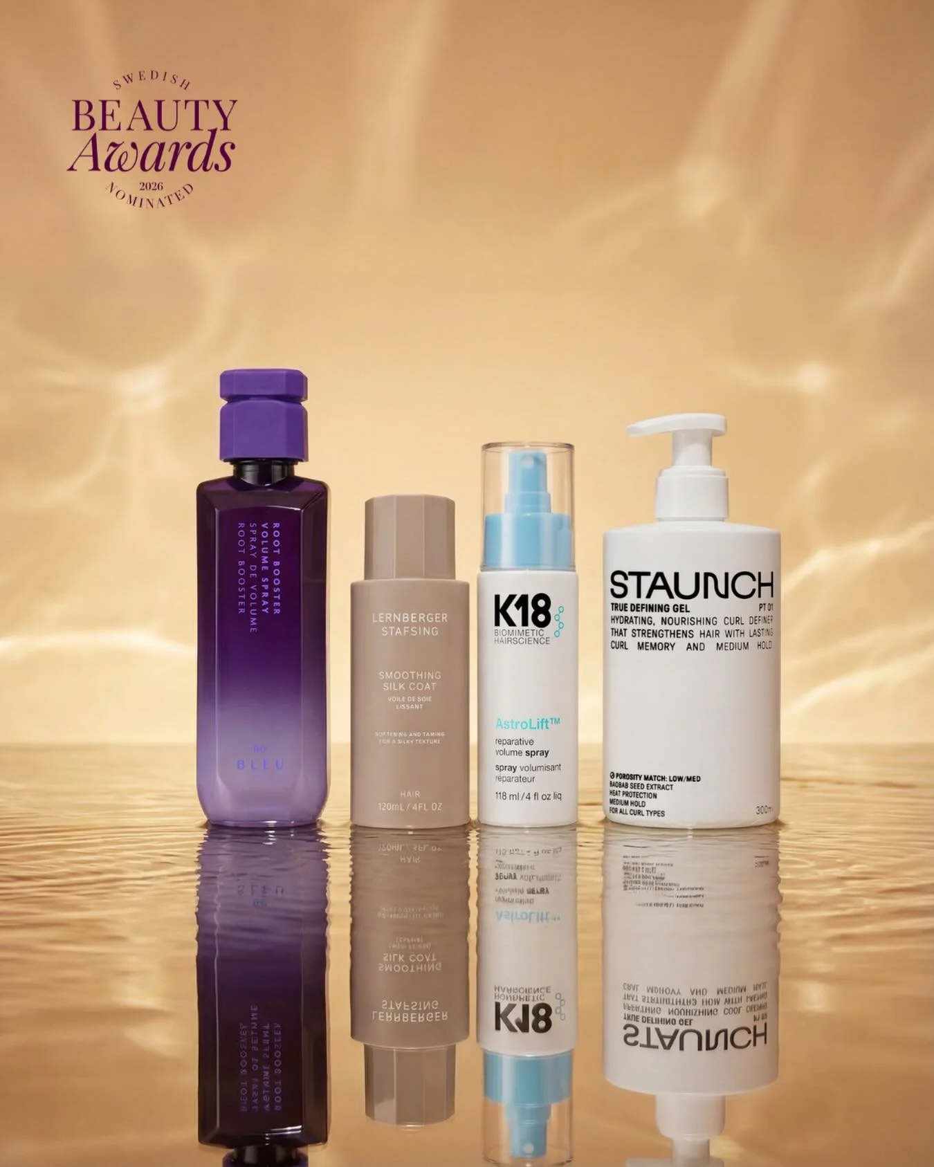 🌟Nominerade &Aring;rets Stylingprodukt - &ouml;ver 250 kr🌟
&nbsp;
🖤 R+Co BLEU - Root Booster Volume Spray
@RCoBleu.Nordic
&nbsp;
🖤 Lernberger Stafsing - Smoothing Silk Coat
@lernbergerstafsing&nbsp;
&nbsp;
🖤 K18 - AstroLift &ndash; reparative vo