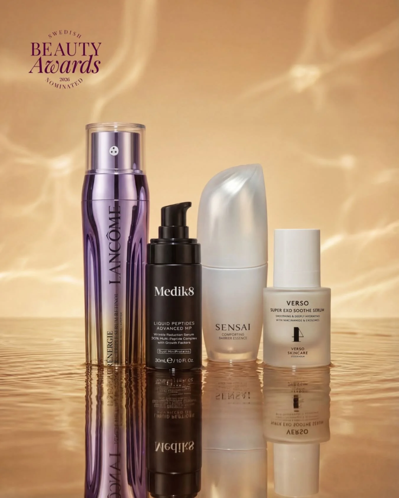 🌟Nominerade &Aring;rets Serum &amp; olja - &ouml;ver 600 kr🌟
&nbsp;
🖤 Lanc&ocirc;me - R&eacute;nergie C.R.x. Triple Serum Retinol
@lancomeofficial
&nbsp;
🖤 Medik8 - Liquid Peptides Advanced MP
@medik8nordic
&nbsp;
🖤 Sensai - Comforting Barrier E