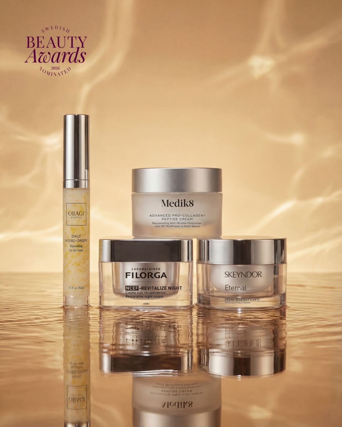 🌟Nominerade &Aring;rets Ansiktshudv&aring;rd - &ouml;ver 700 kr🌟
&nbsp;
🖤 OBAGI Medical - Daily Hydro-Drops Rejuvenating Eye Gel Cream
@obagimedical
&nbsp;
🖤 Medik8 - Advanced Pro-Collagen+ Peptide Cream
@medik8nordic
&nbsp;
🖤 FILORGA - NCEF-Rev