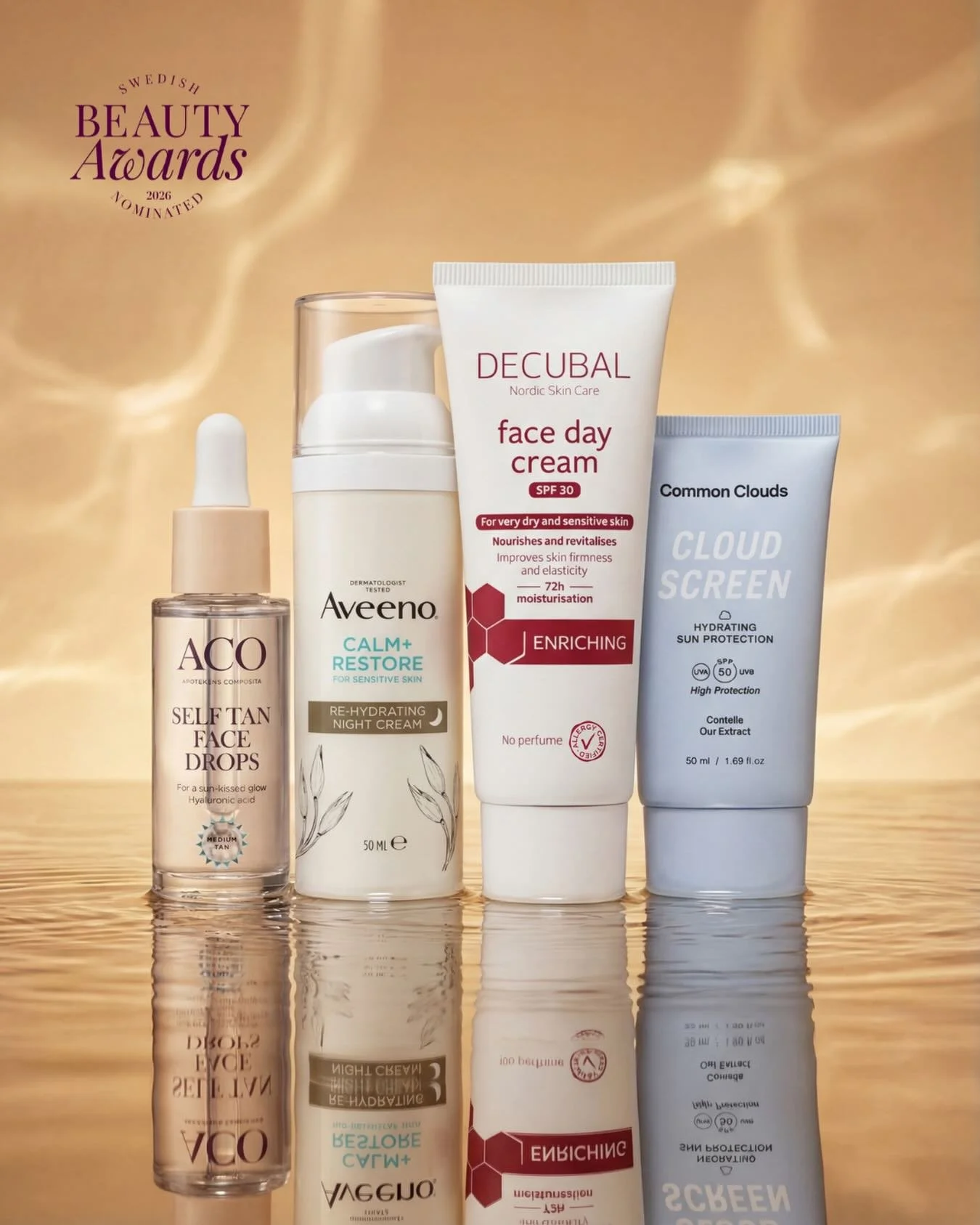 🌟Nominerade &Aring;rets Ansiktshudv&aring;rd - under 200 kr🌟
&nbsp;
🖤 ACO (Apotekens Composita) - Self Tan Face Drops&emsp;&emsp;
@Acosverige
&nbsp;
🖤 Aveeno - CALM + RESTORE Re-Hydrating Night Cream
@aveenosverige&emsp;&emsp;
&emsp;&emsp;
🖤 Dec