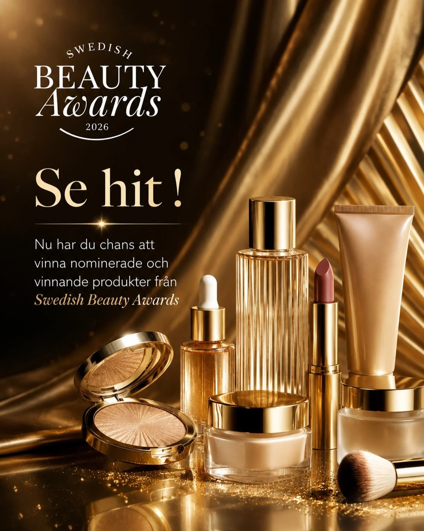 Vinn fantastiska vinnare och nominerade produkter!  Vi lottar ut ett superkit v&auml;rt &ouml;ver 10,000kr. F&ouml;r att vara med och t&auml;vla beh&ouml;ver du f&ouml;lja v&aring;rt konto och be tv&aring; v&auml;nner att g&ouml;ra detsamma. D&aring;