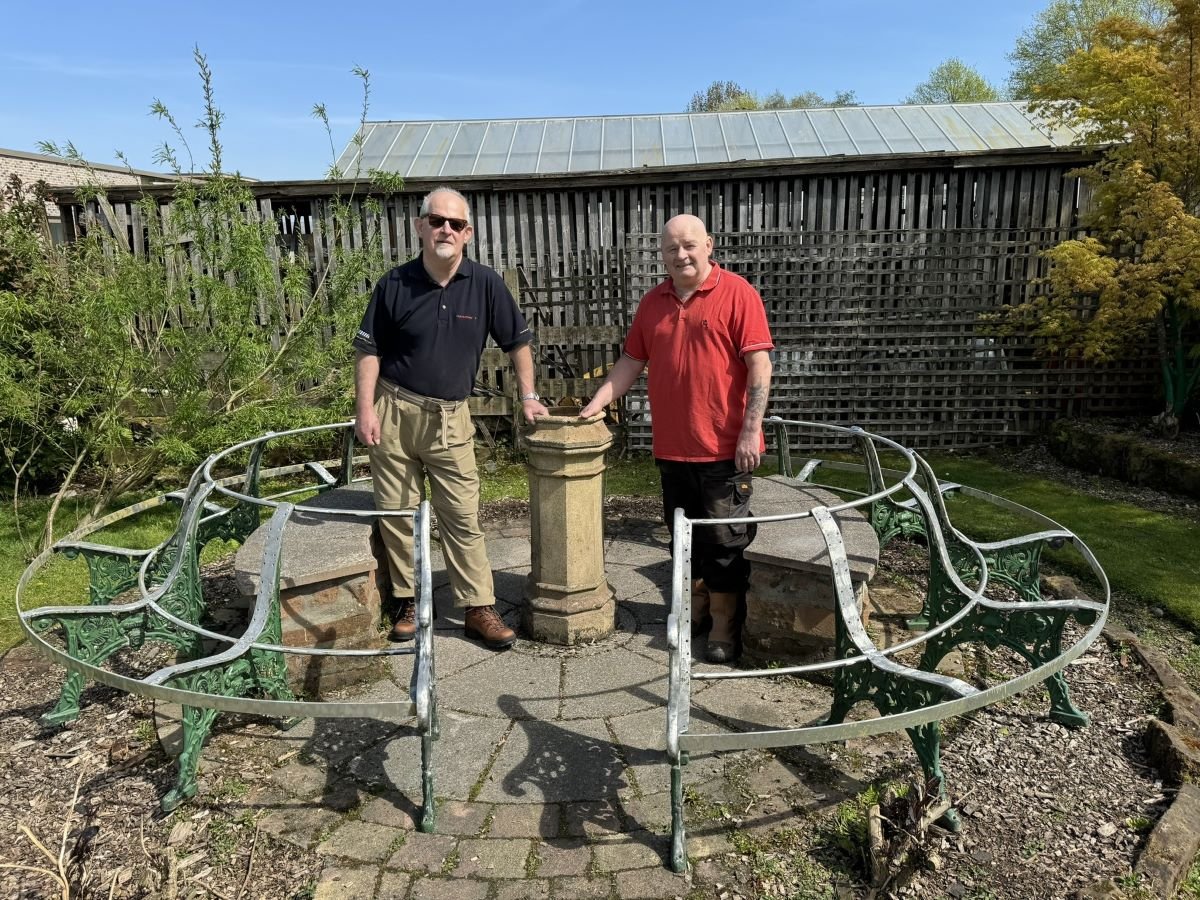 Volunteers Restore Unique Benches 