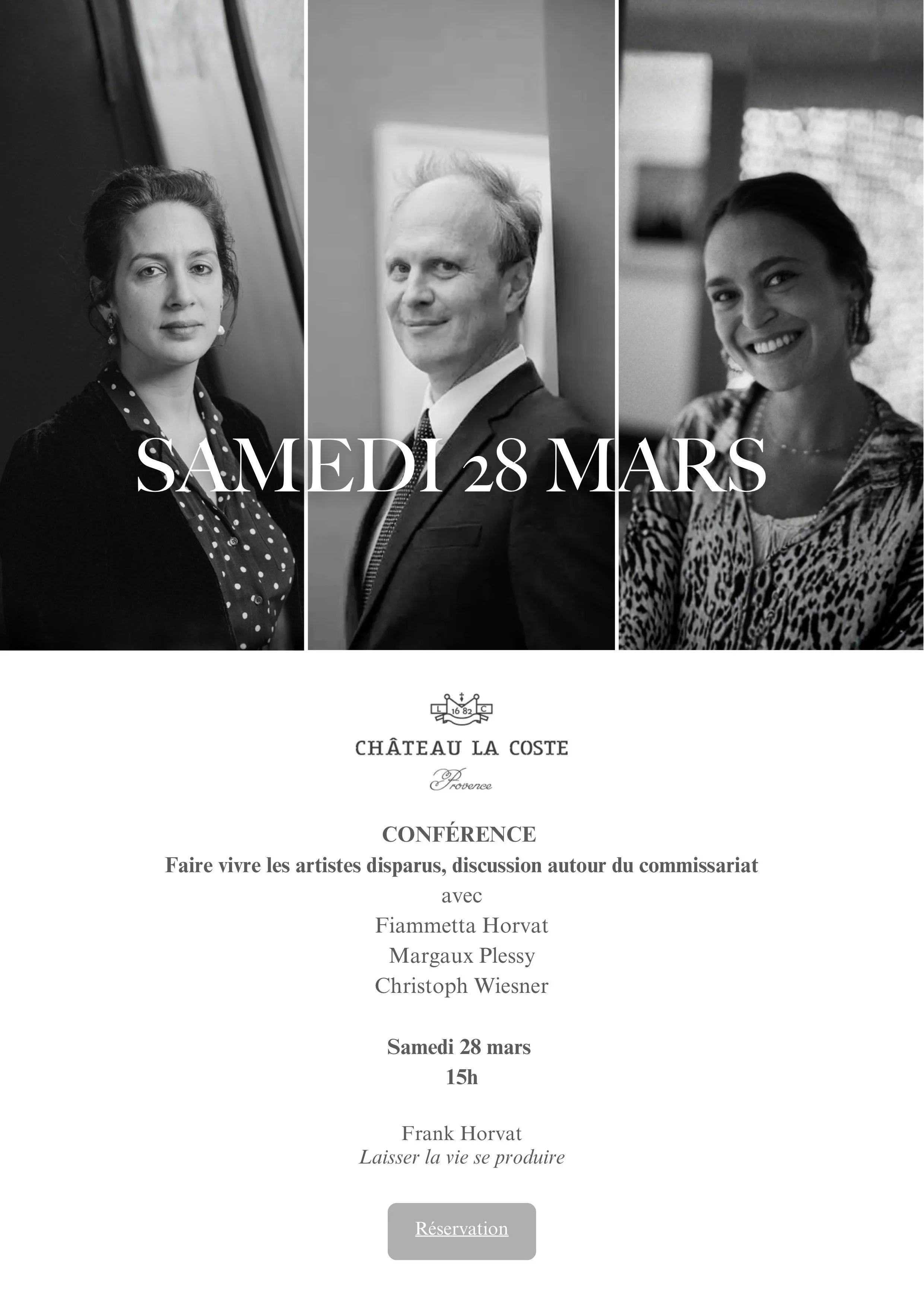 Conférence: Faire vivre les artistes disparus, discussion autour du commissariat