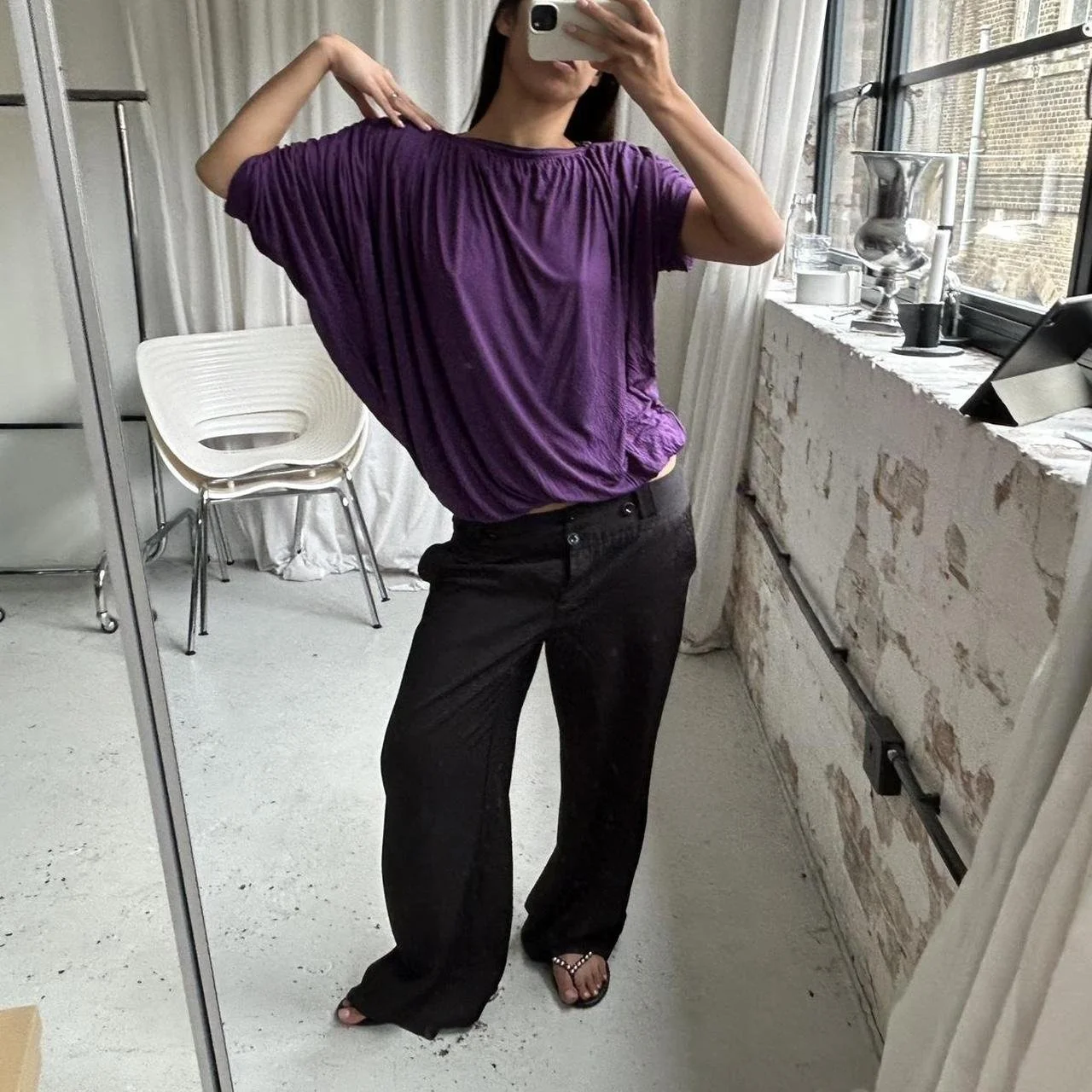 Vintage 00s Purple Super Slouchy Top