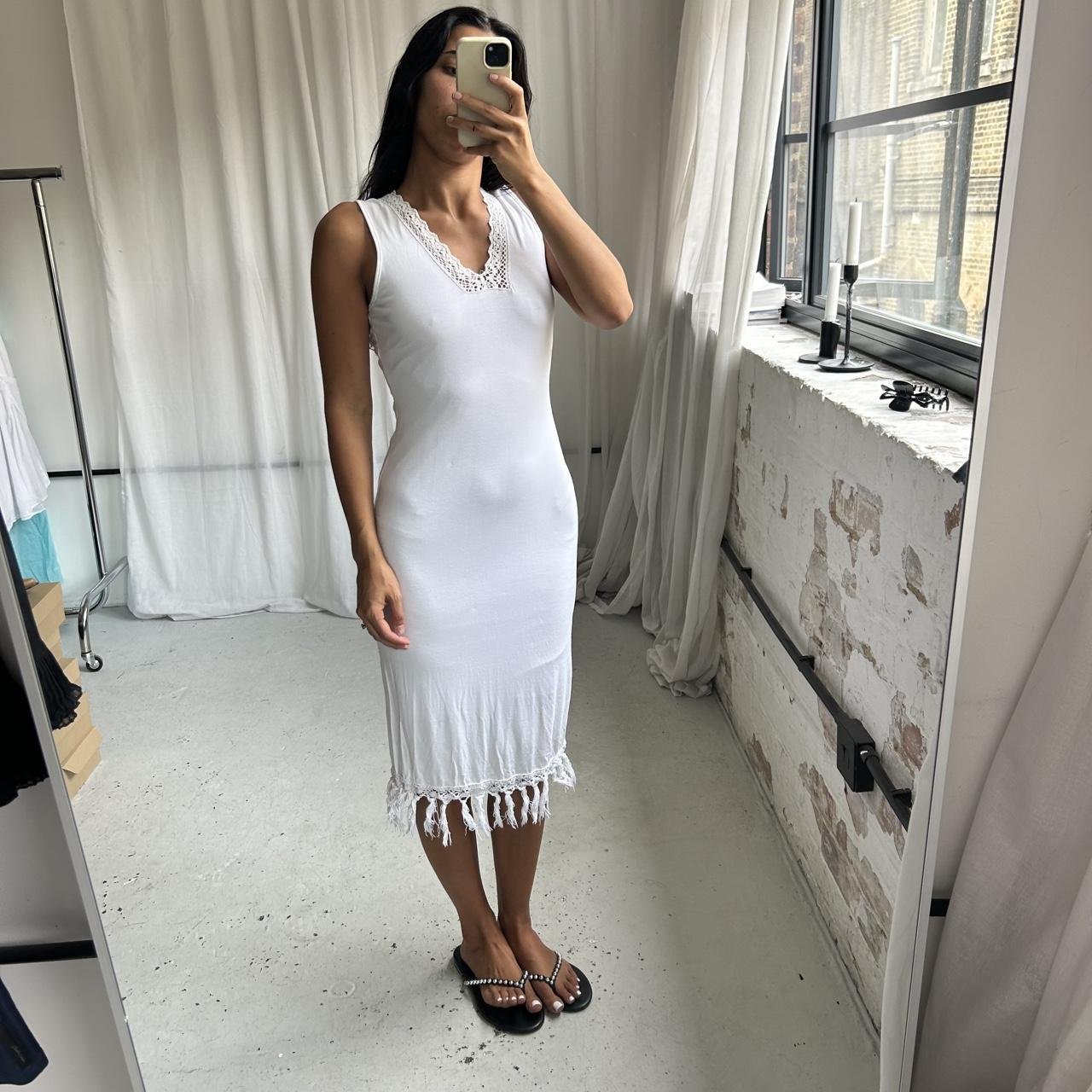 Vintage 00s White Maxi Summer Dress