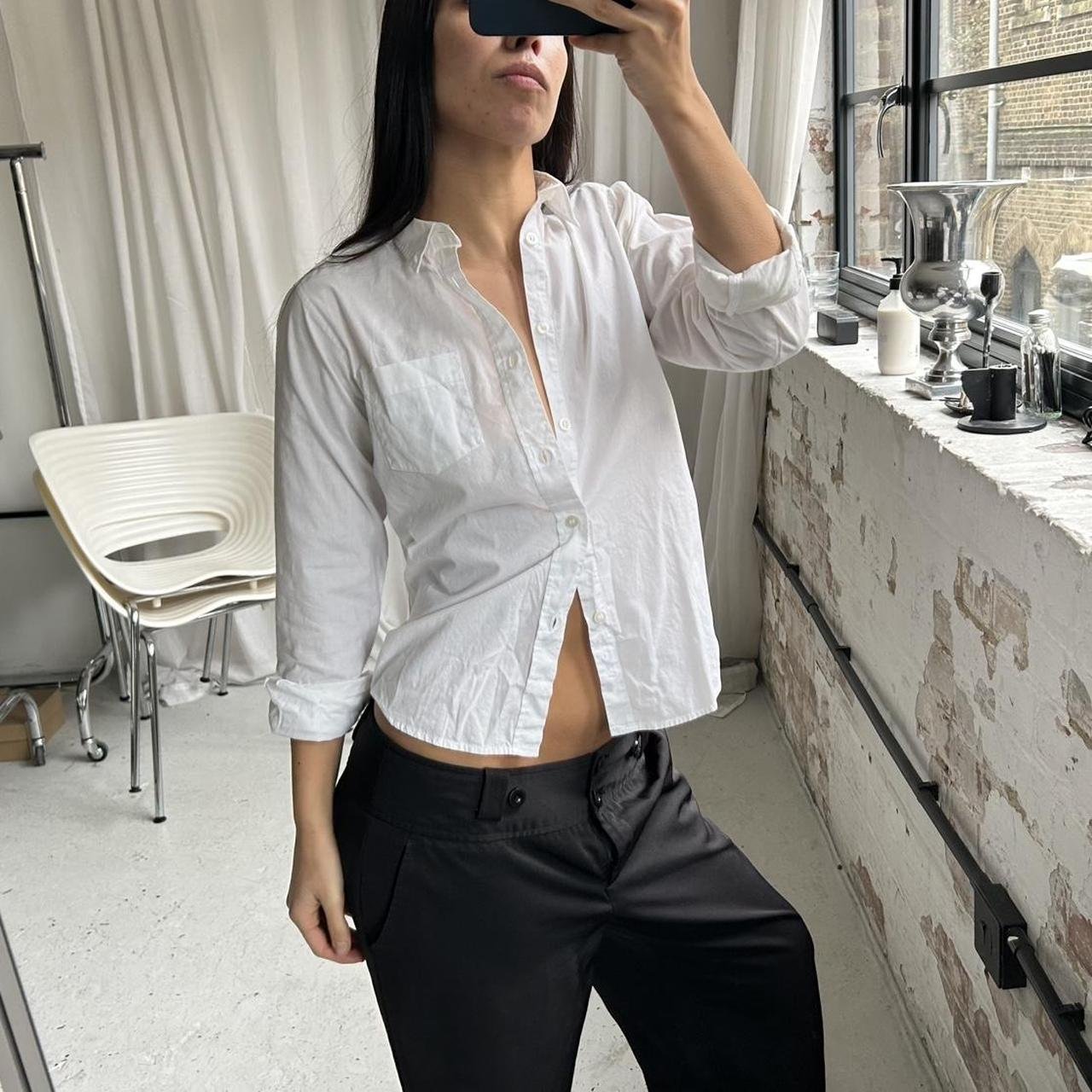 Vintage White Cotton button-up shirt