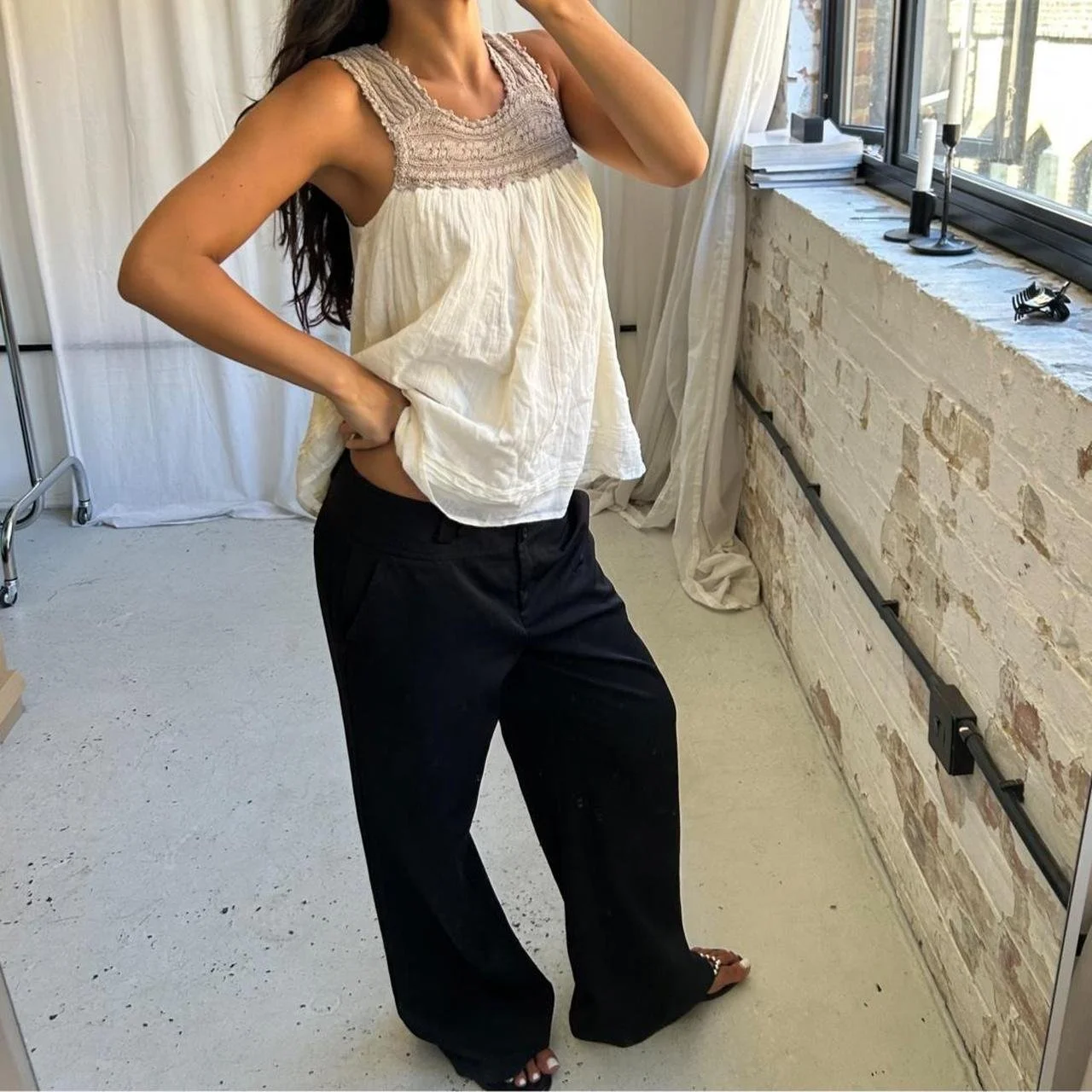 Vintage 00s Coquette Summer Blouse