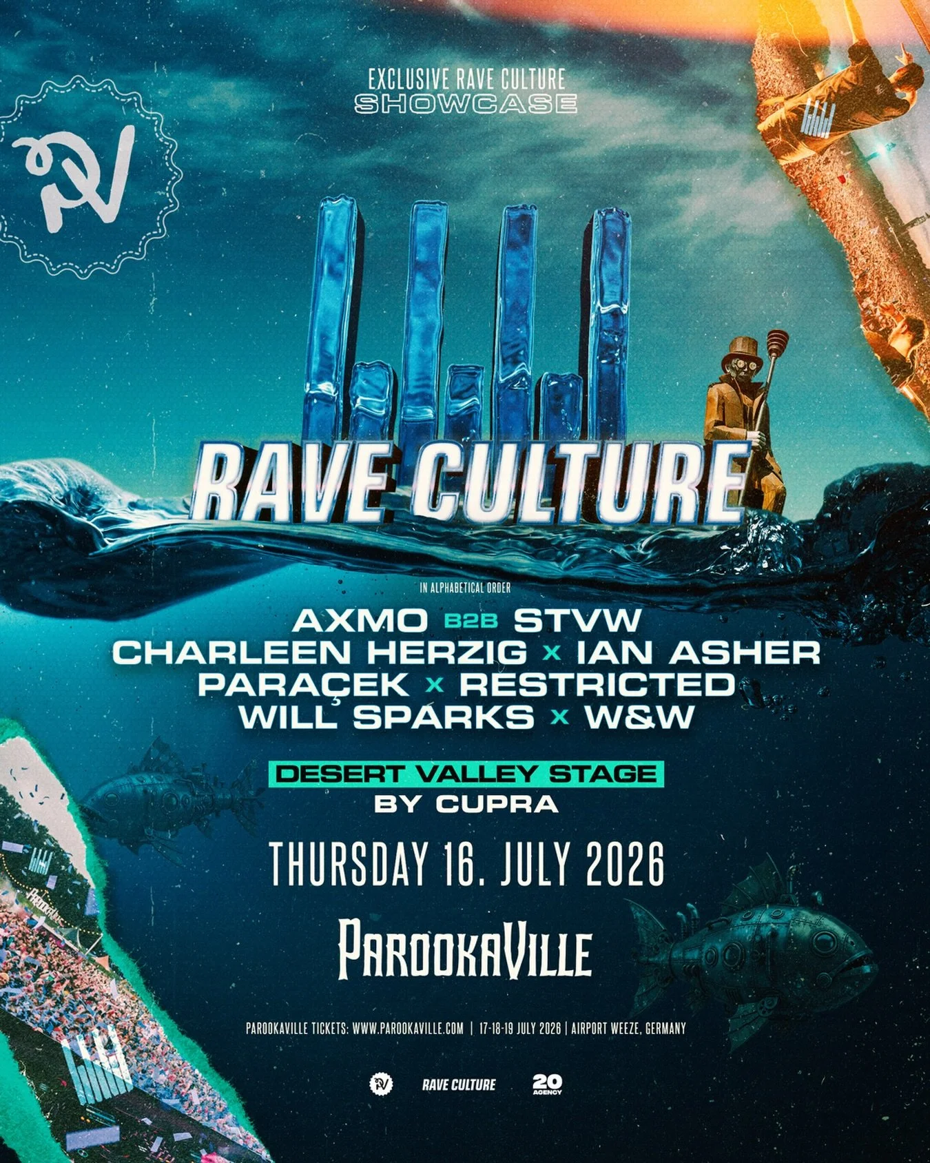 Citizens, this one is going to be wild. 🔥
Rave Culture x PAROOKAVILLE 2026.
Get ready to party hard, rave harder and kick off the madness with the legendary pre-party in Desert Valley.
And yes&hellip; something big, something unexpected is rising th